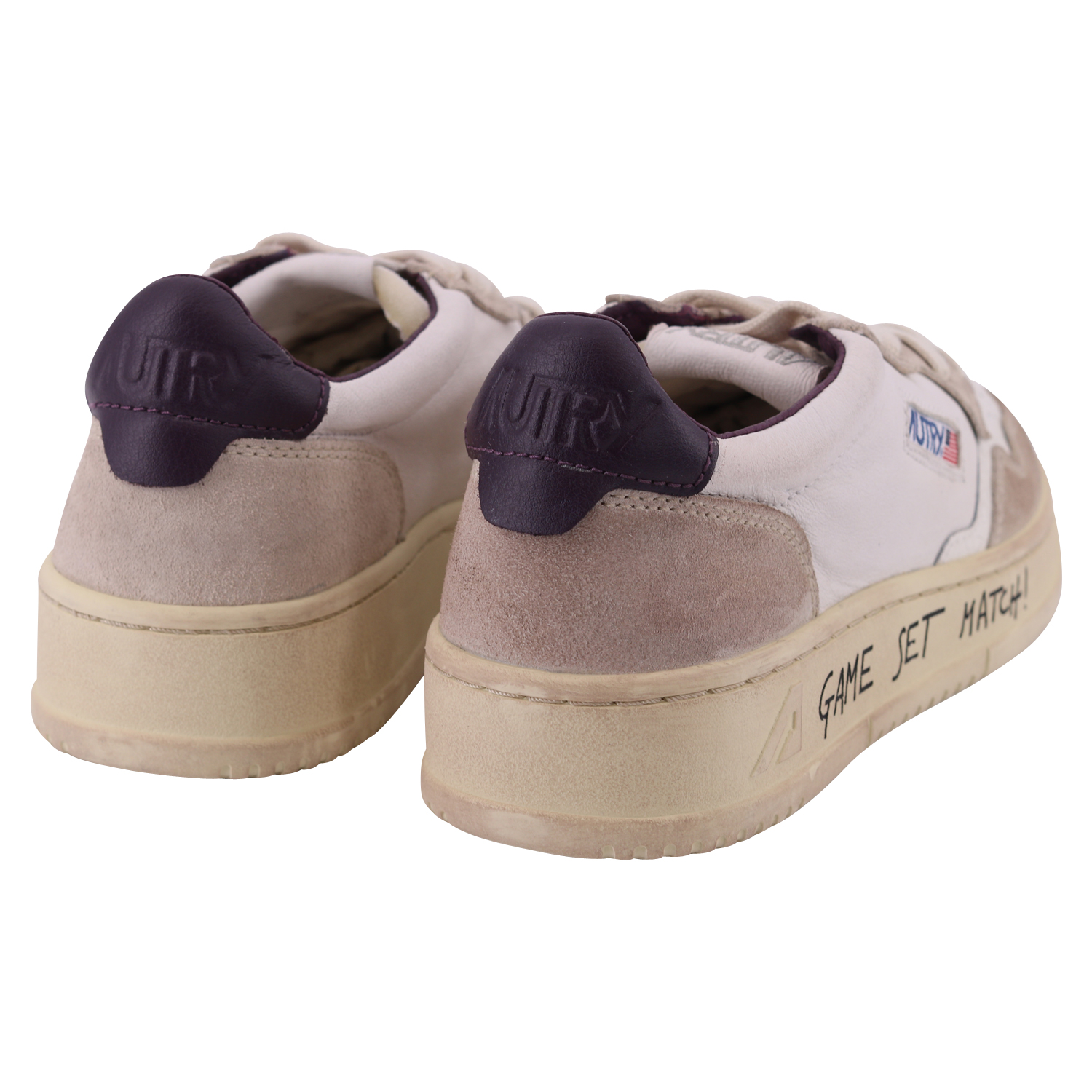 Written Autry Action Shoes Cracked White/Purple 38