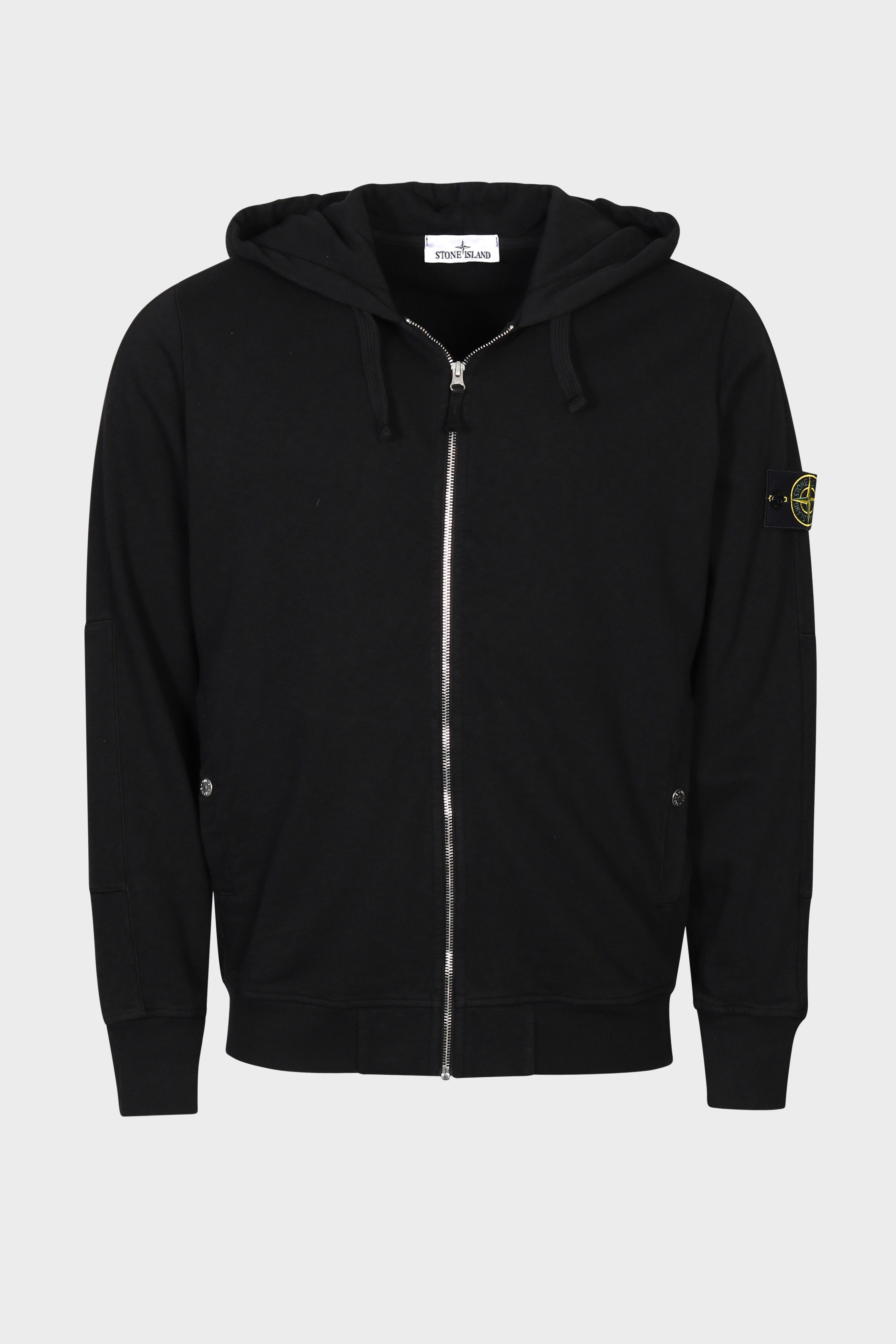 STONE ISLAND Vintage Zip Hoodie in Black L