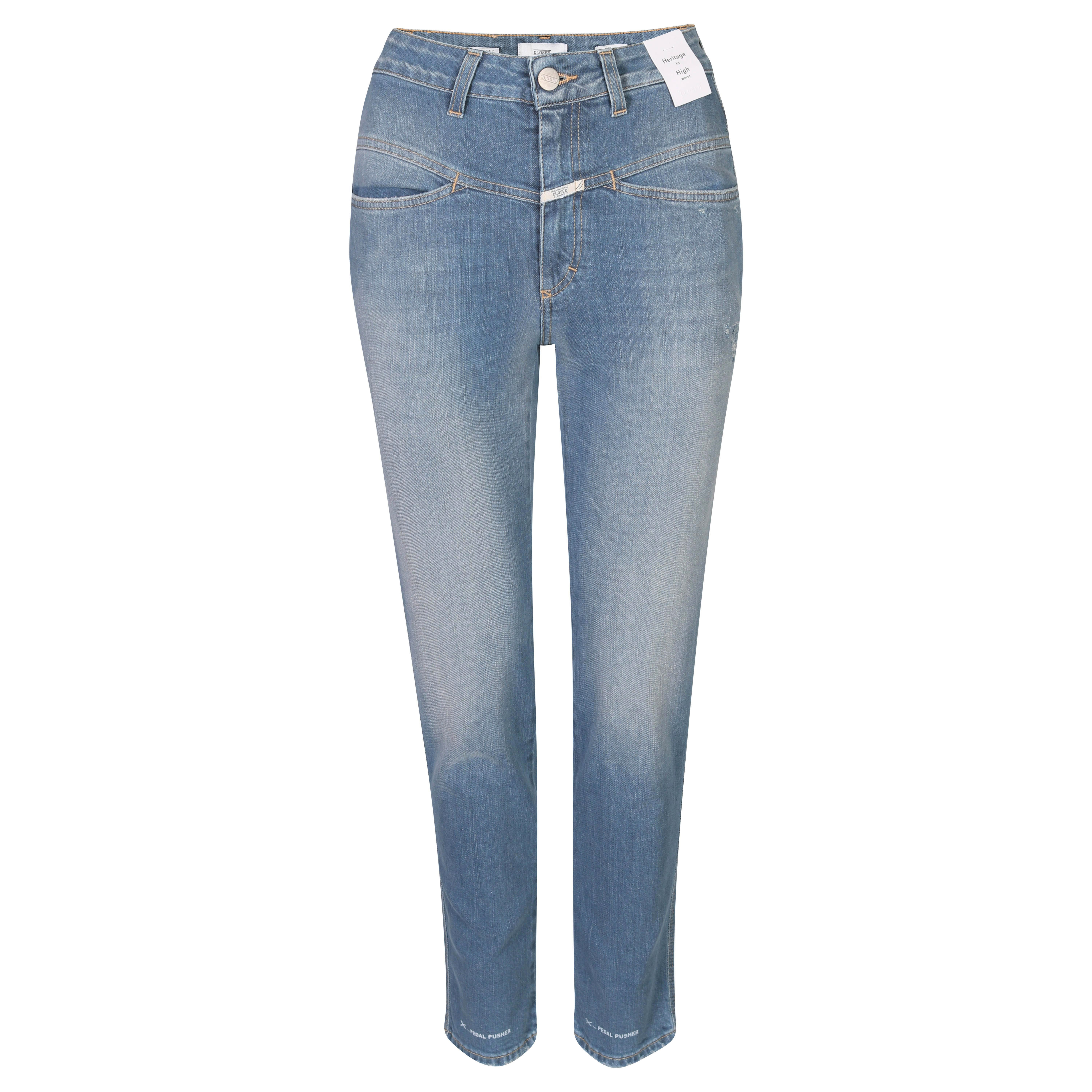 Closed Pedal Pusher in Mid Blue Closed Pedal Pusher in Mid Blue