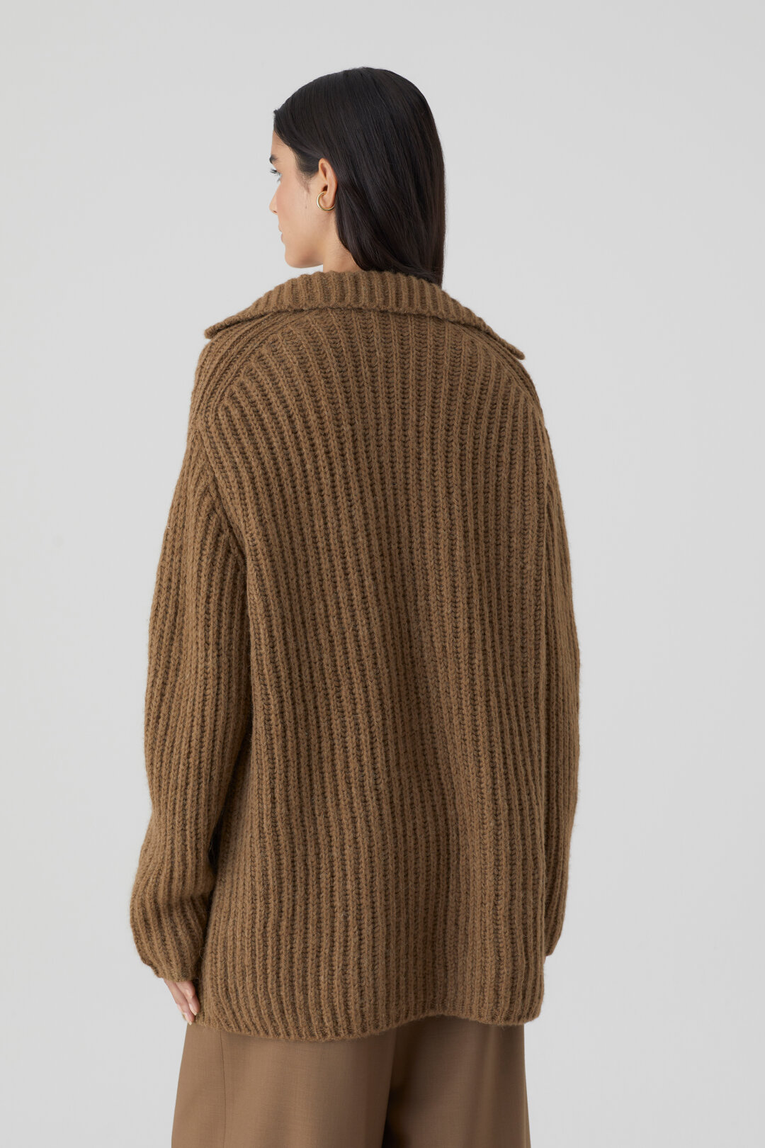 Closed Knit Cardigan in Golden Wood