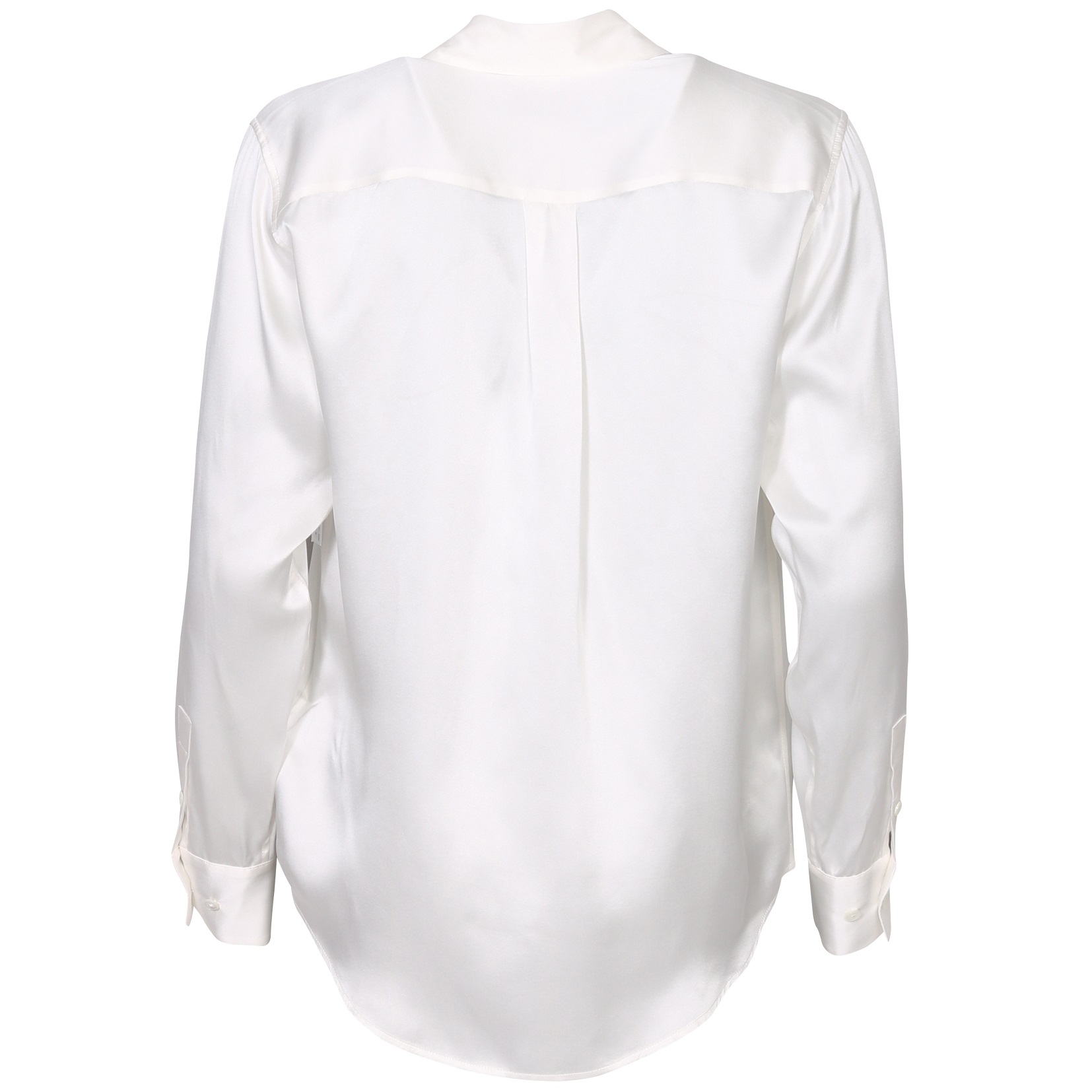 EQUIPMENT Shiny Silk Shirt Nature White M