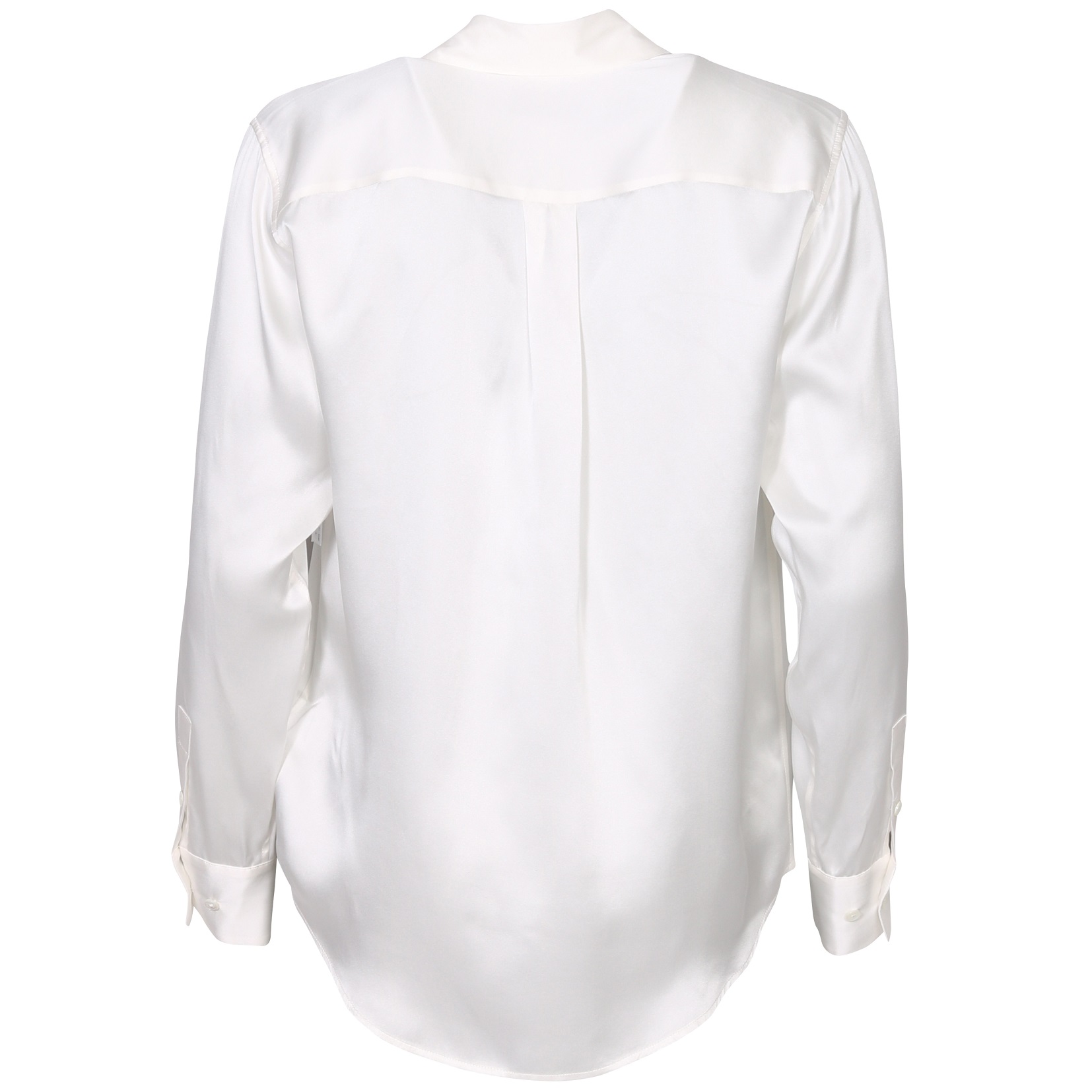 EQUIPMENT Shiny Silk Shirt Nature White