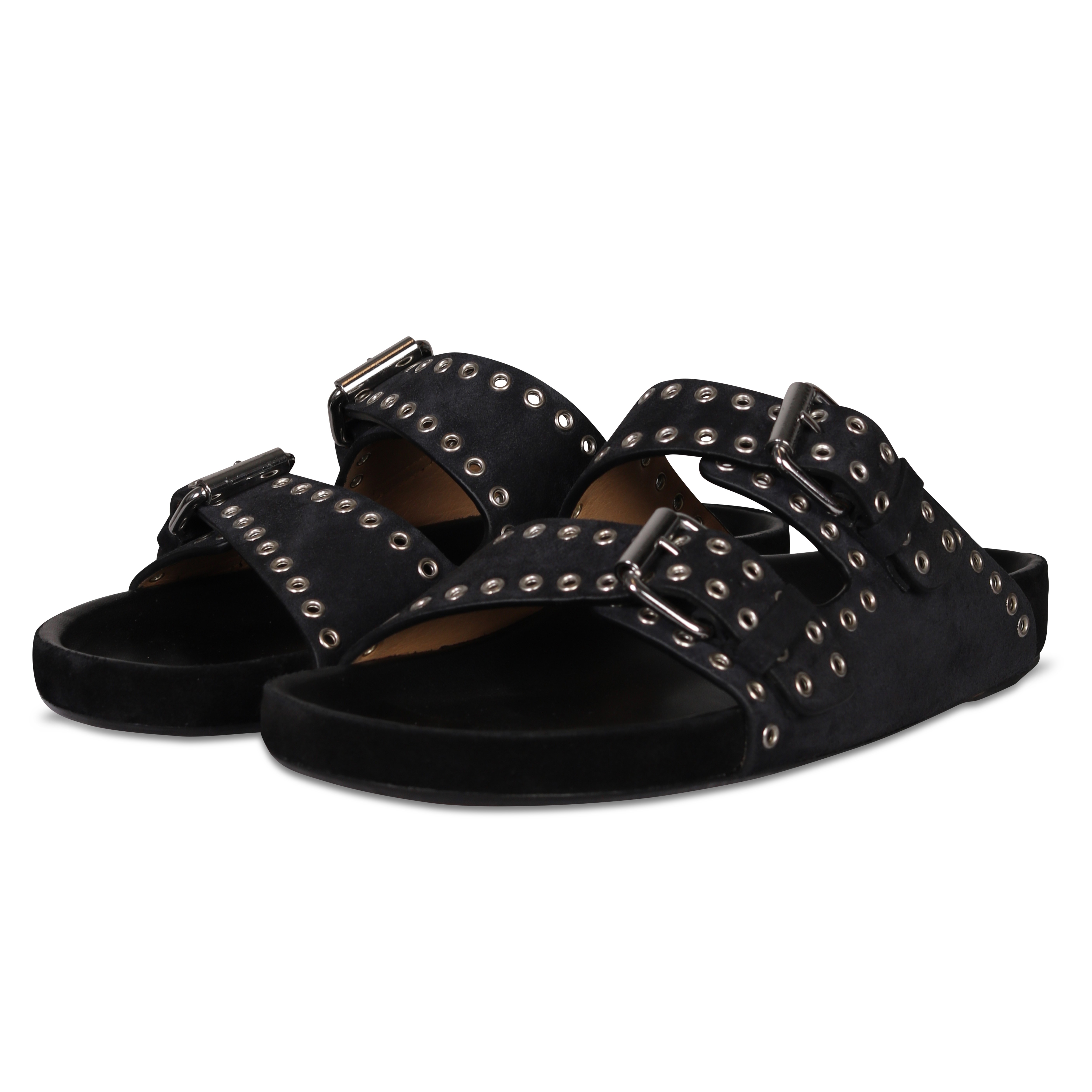 Isabel Marant Sandals Lennyo Studs Faded Black Suede