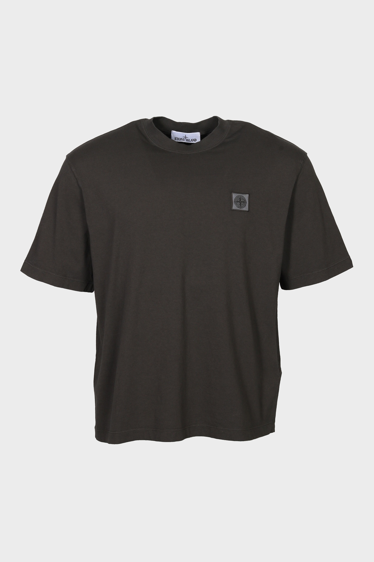 STONE ISLAND Loose Fit Logo T-Shirt in Dark Olive M