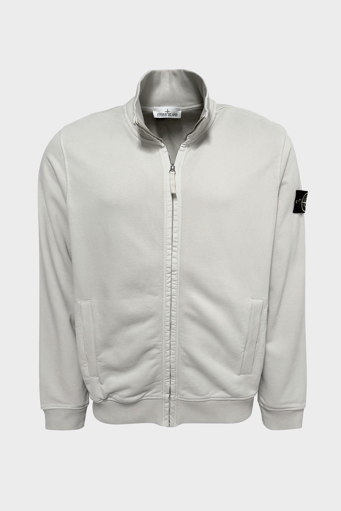 STONE ISLAND Zip Sweatshirt in Light Grey STONE ISLAND Zip Sweatshirt in Light Grey