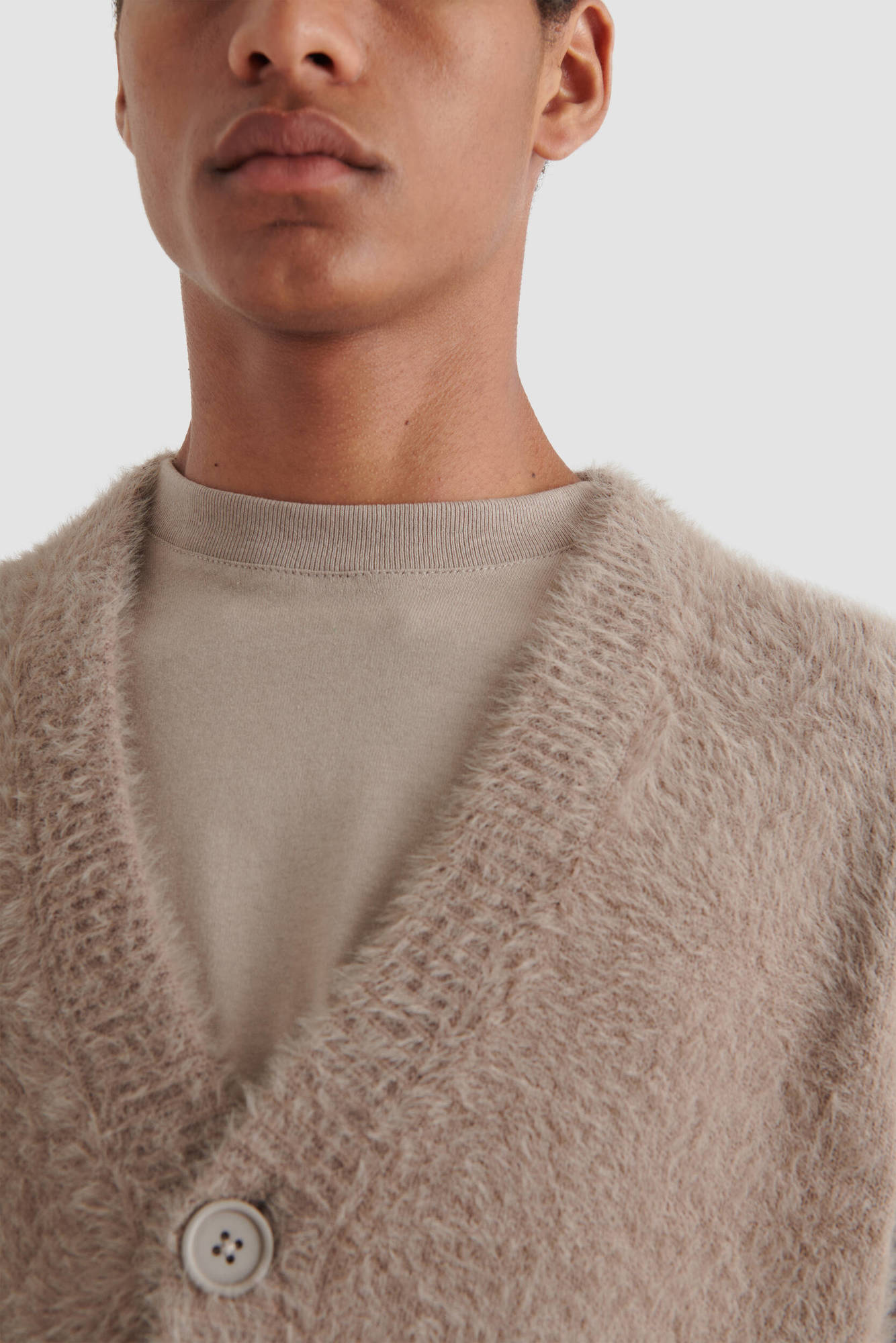 AXEL ARIGATO Miller Cardigan in Taupe