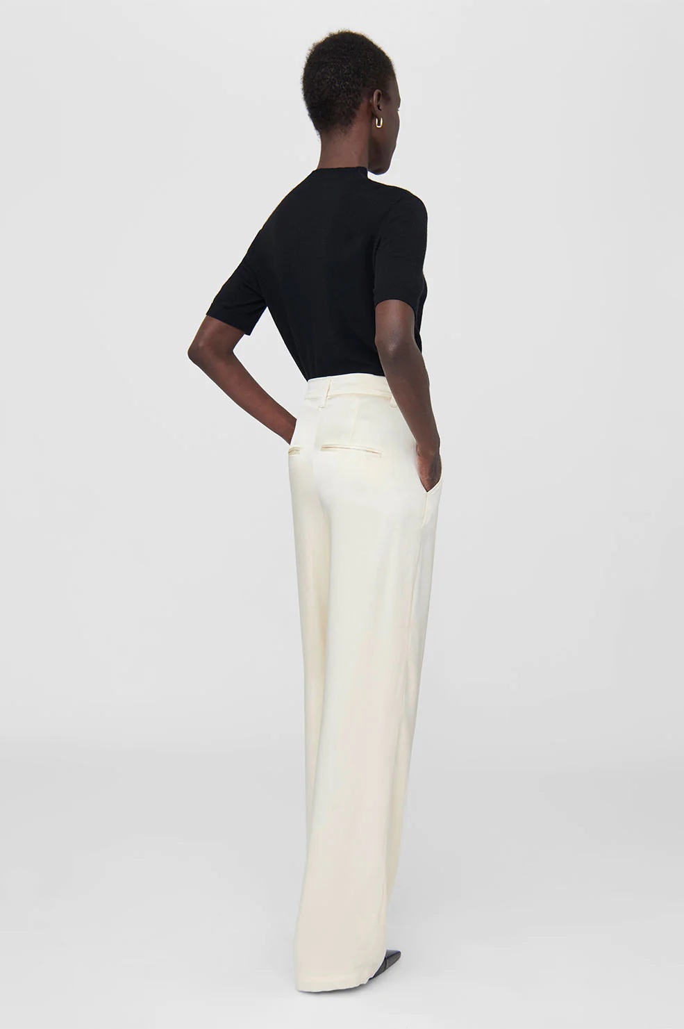 ANINE BING Carrie Pant in Cream
