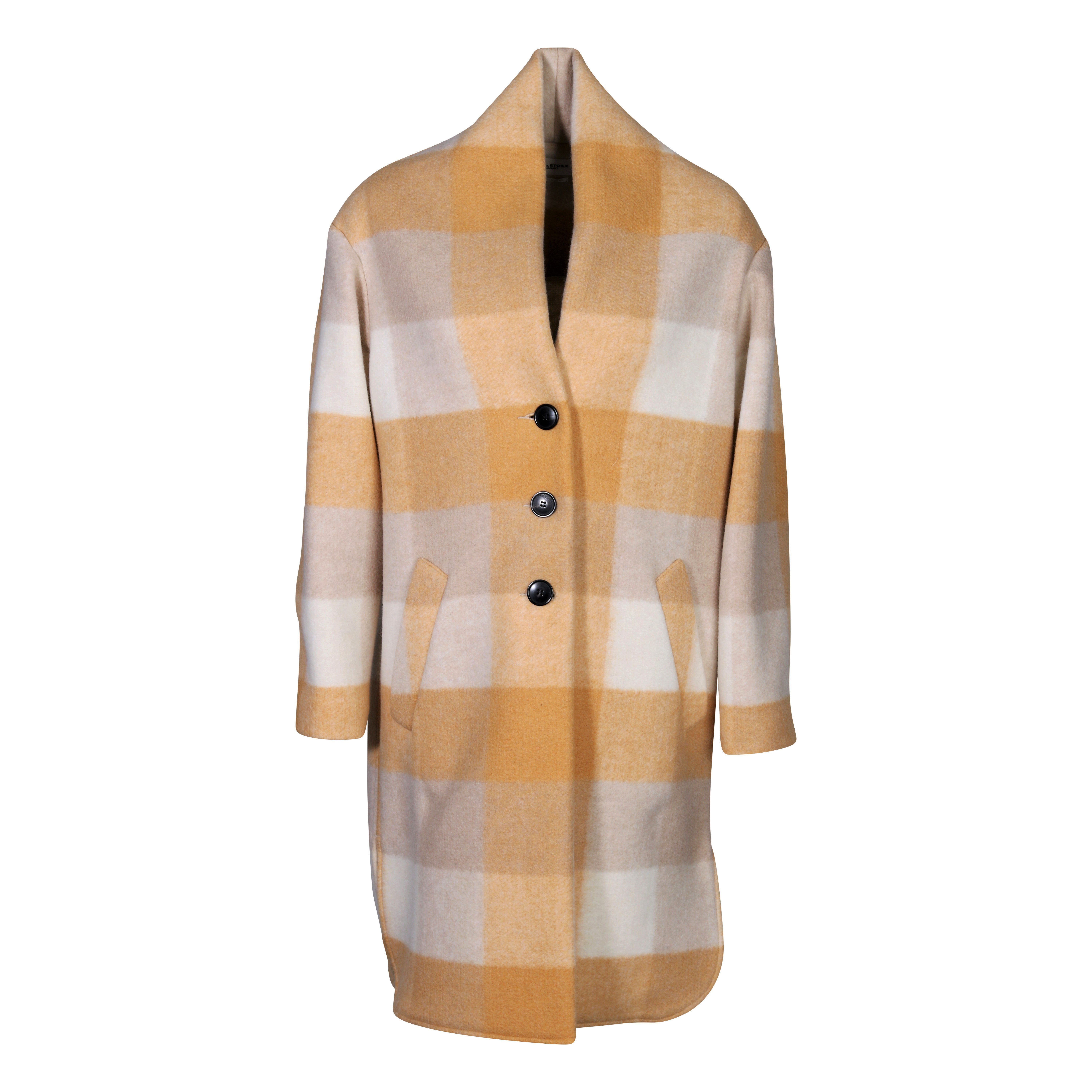Isabel Marant Étoile Check Coat Gabriel in Honey