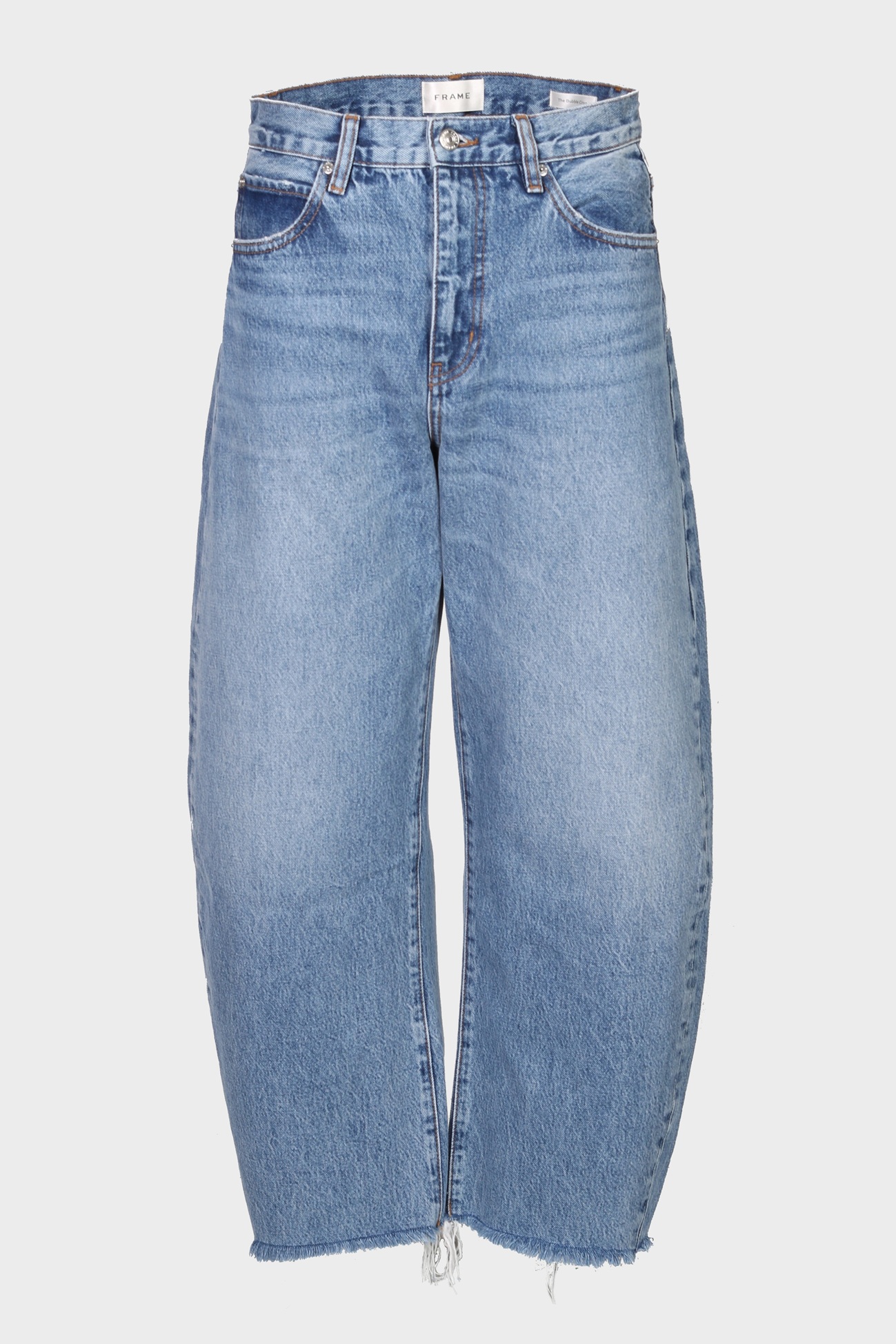 FRAME The Bubble Crop in Rapture Raw Fray