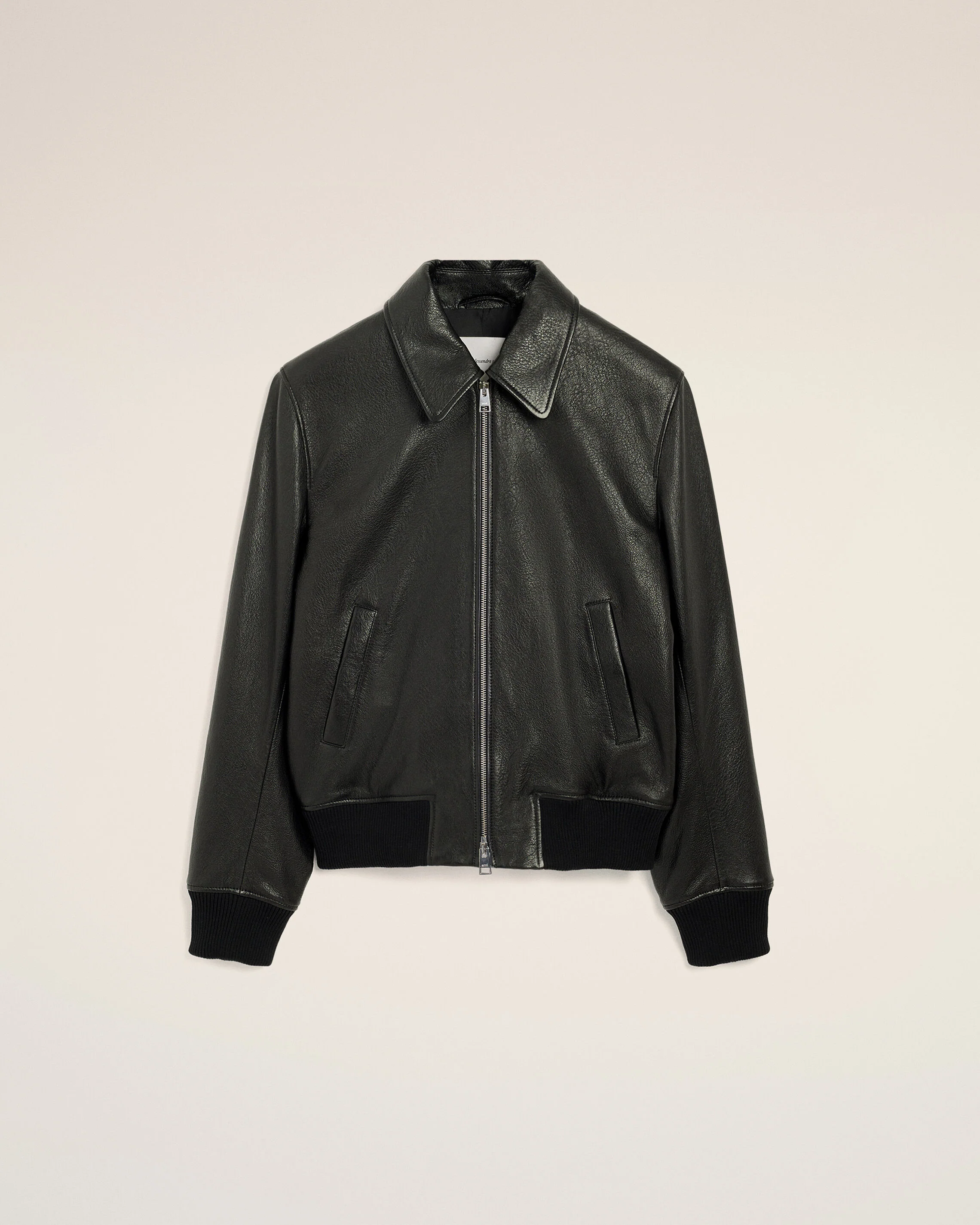 AMI PARIS Leather Jacket in Black