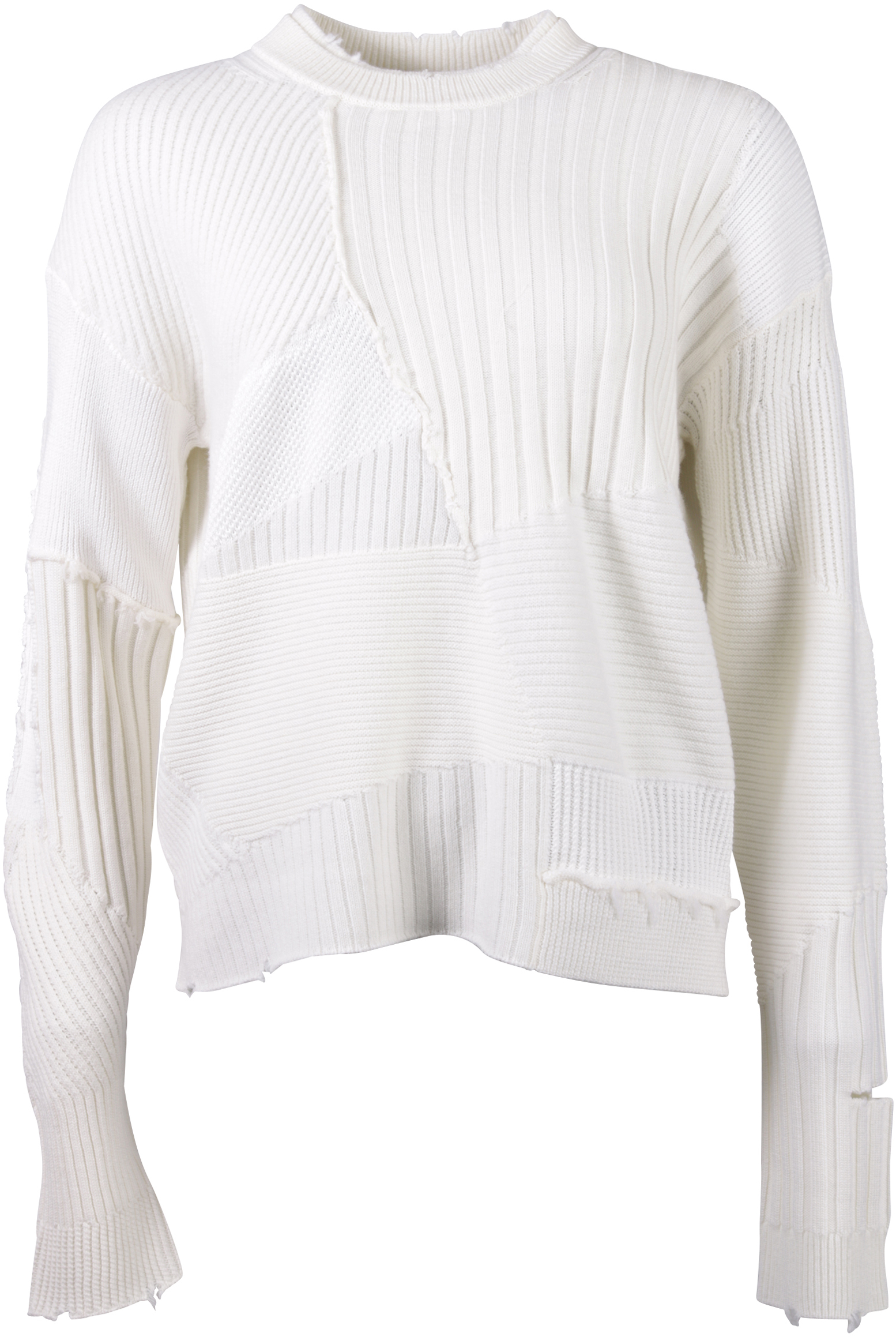 Helmut Lang Patchwork Pulli offwhite