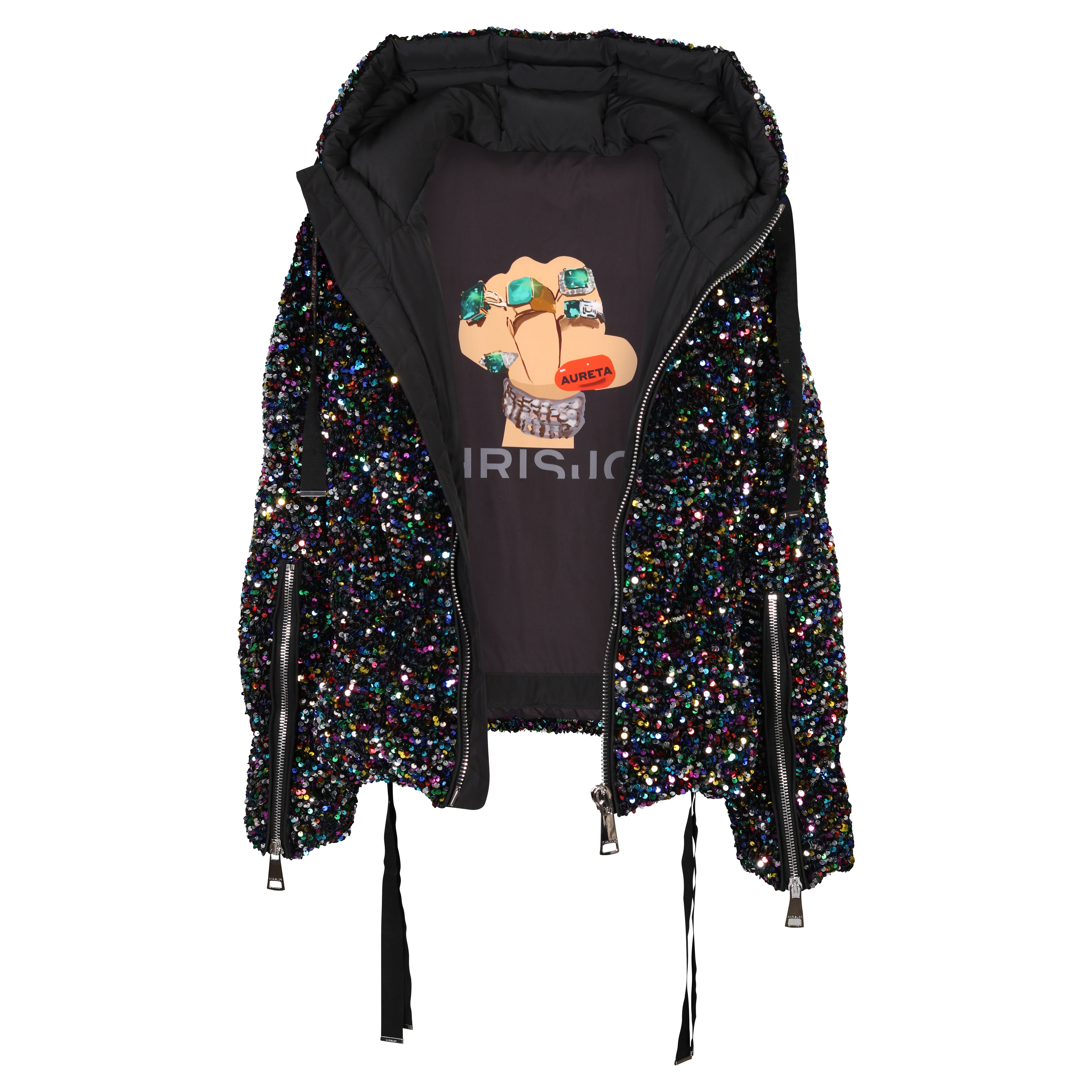 Khrisjoy Iconic Puffer Jacket Paillettes X Aureta