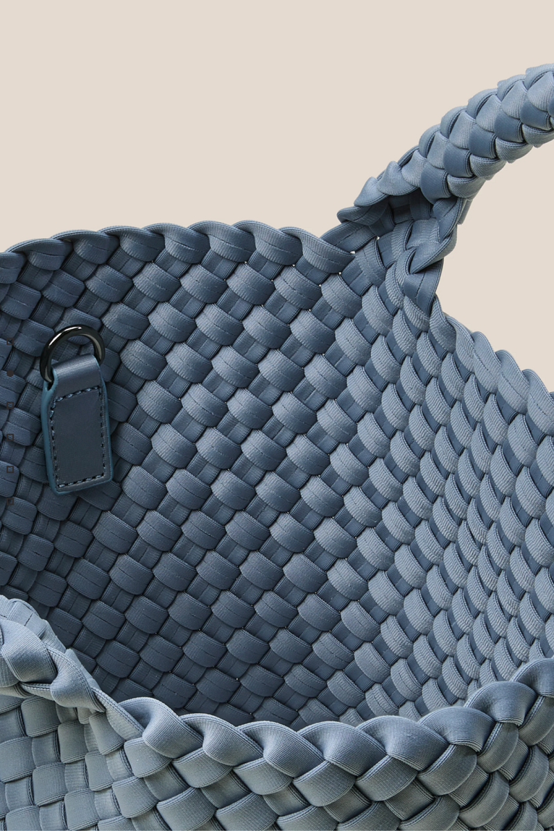 NAGHEDI Handwoven Small Tote St. Barth in Nova Blue