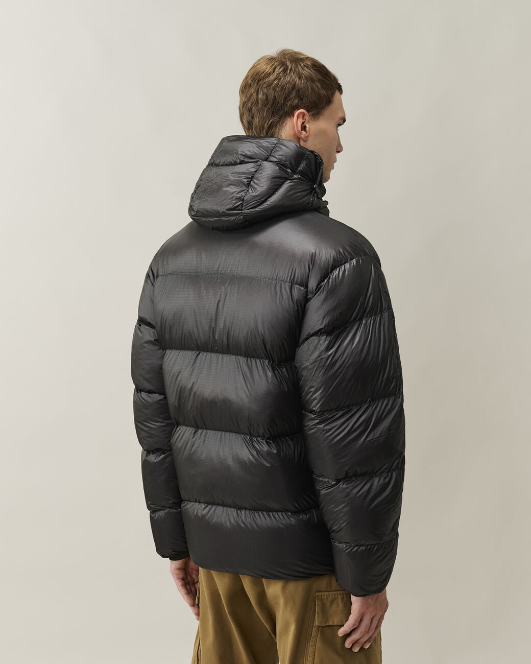 C.P. COMPANY D.D. Shell Goggle Down Jacket in Black