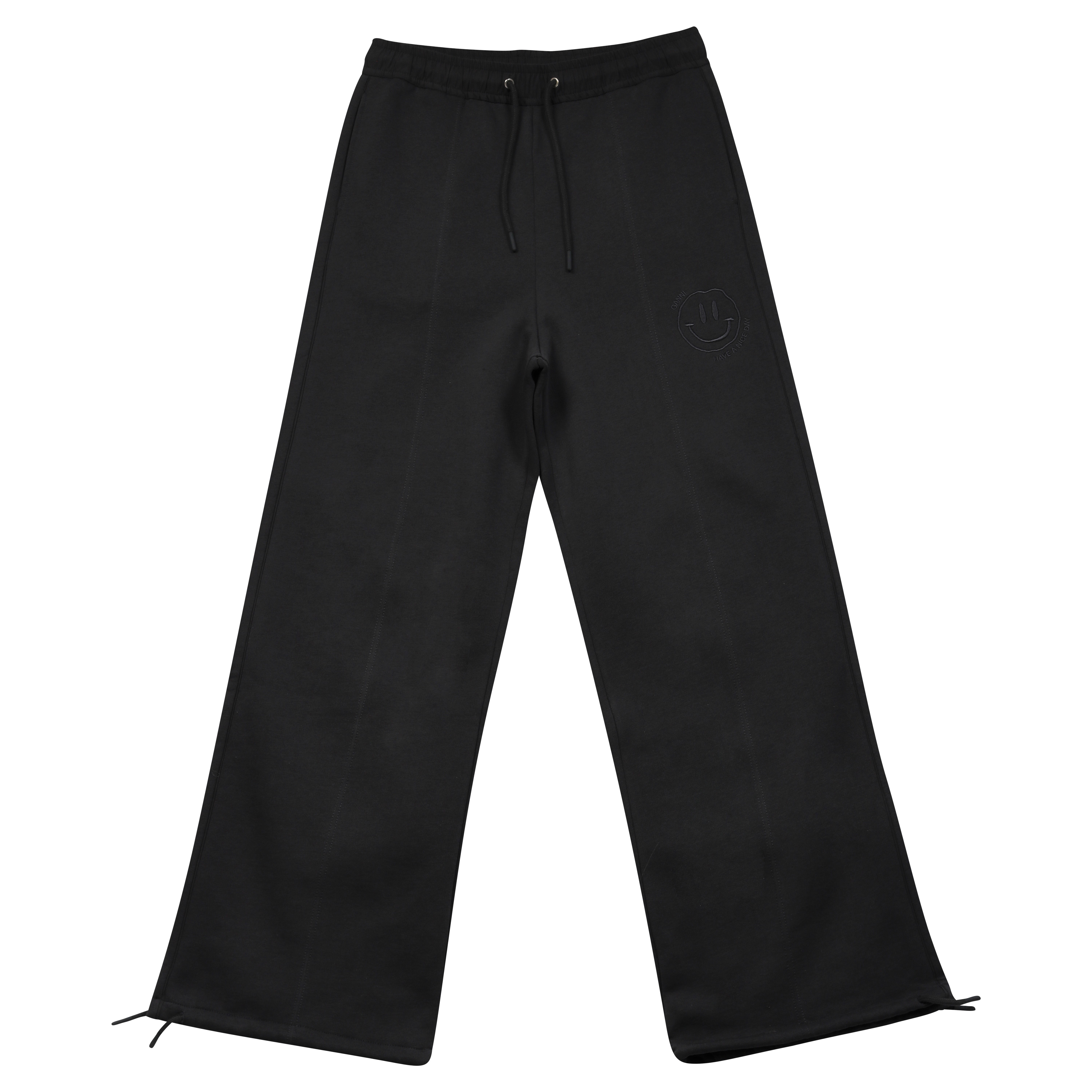 Ganni Mid Waist Straight Leg Sweatpans in Phantom