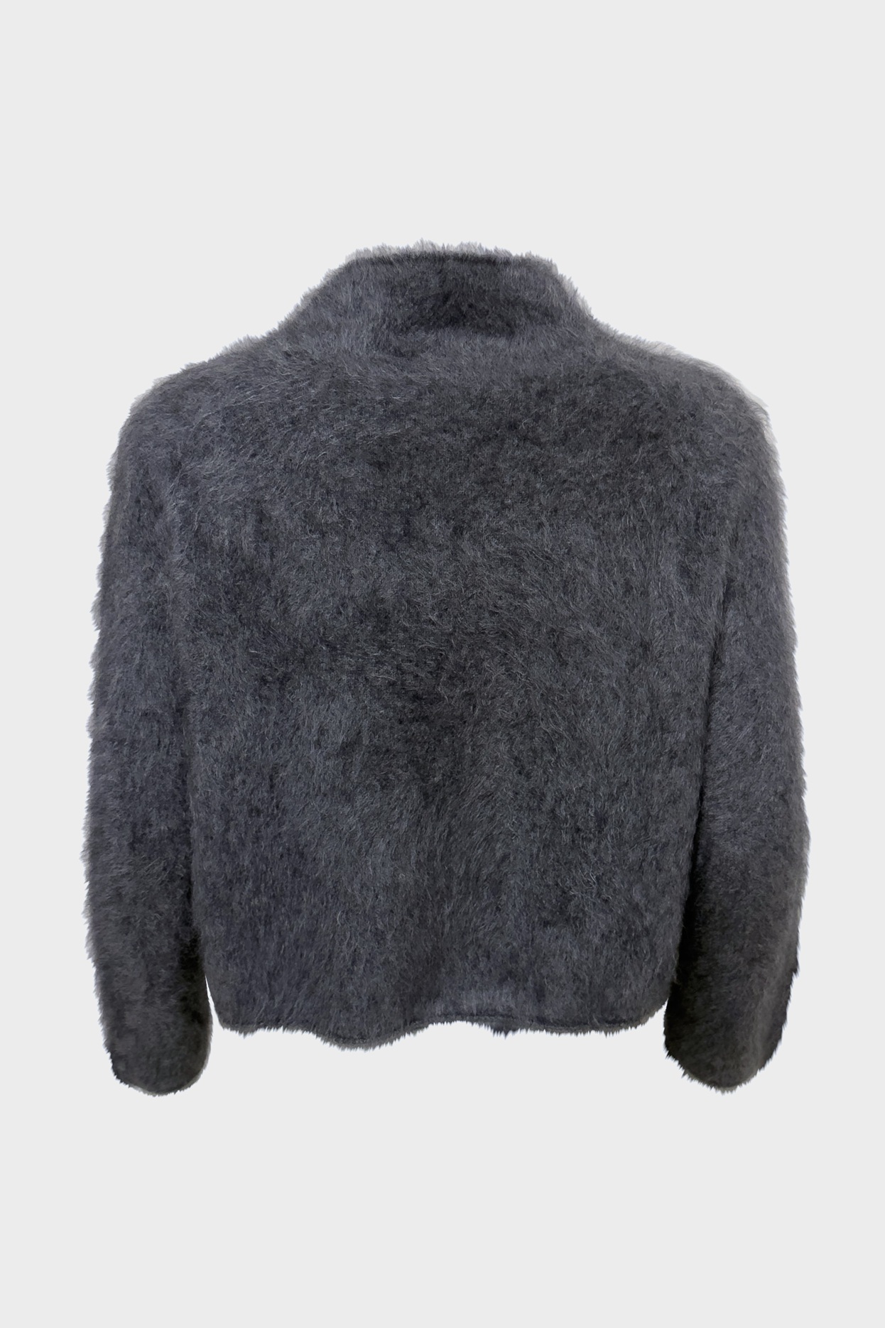 LISA YANG Sandy Brushed Cashmere Sweater in Graphite 2 / M-L