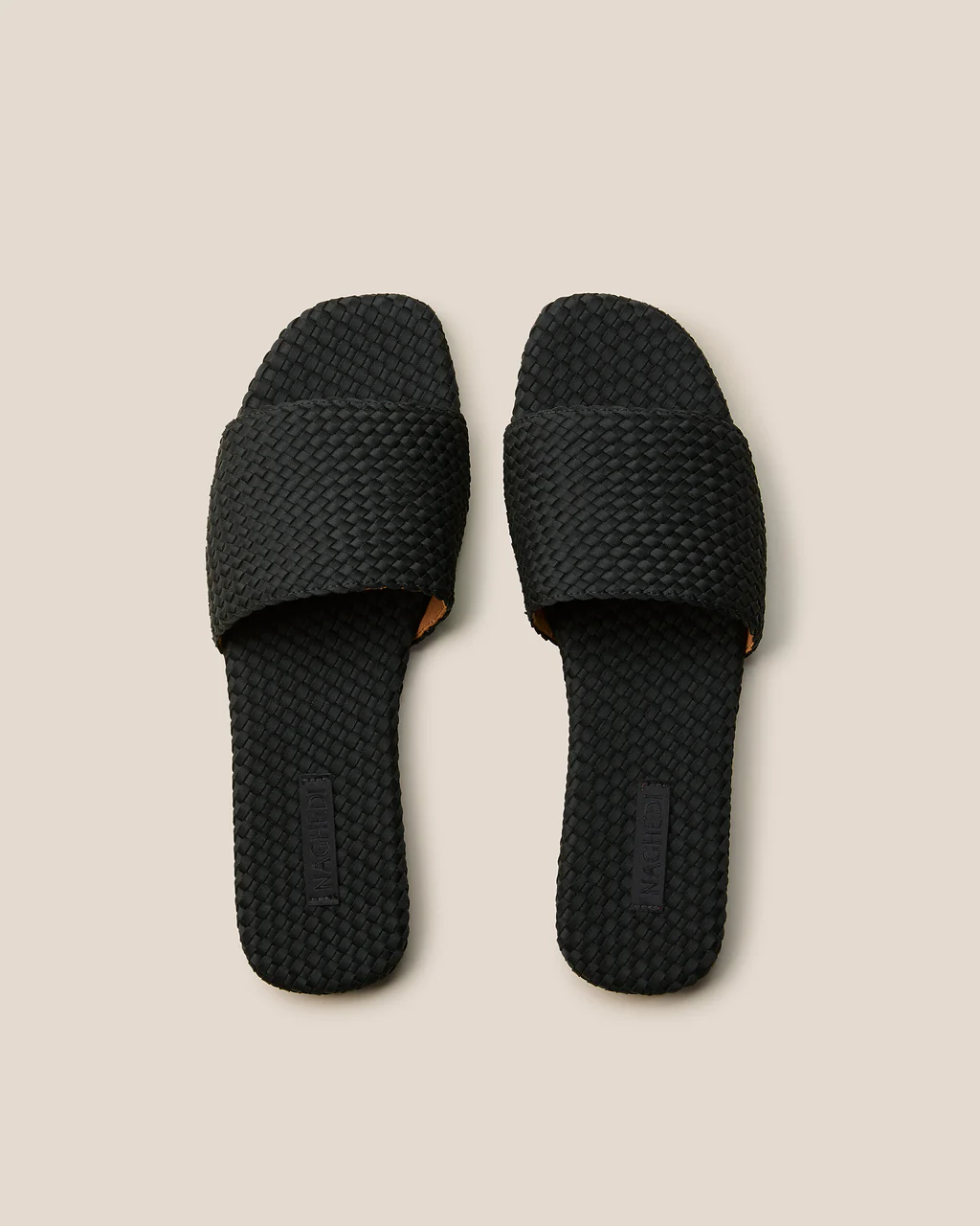 NAGHEDI Handwoven St.Barths Slide in Black