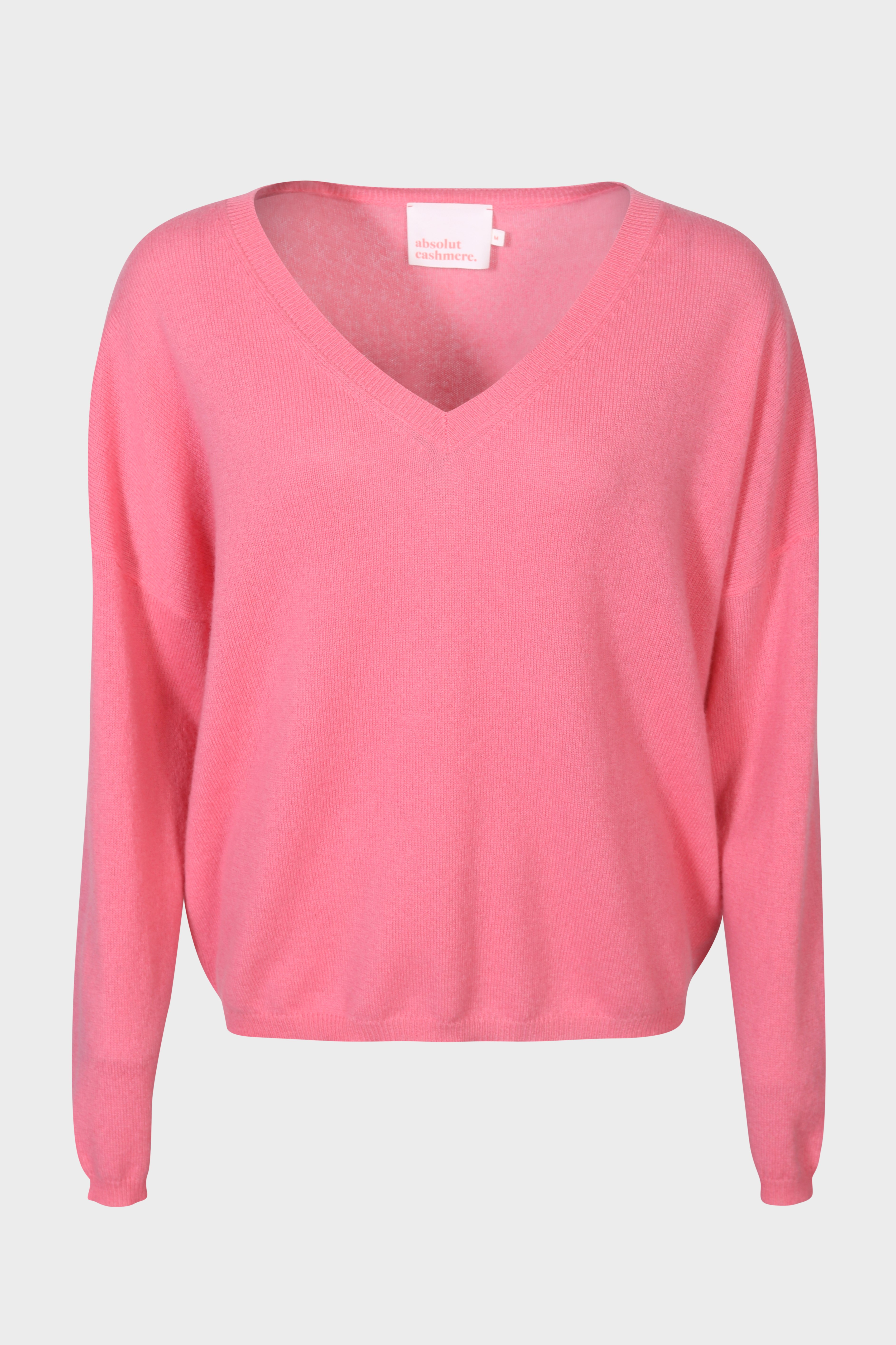 ABSOLUT CASHMERE V-Neck Sweater Alicia Flamingo L