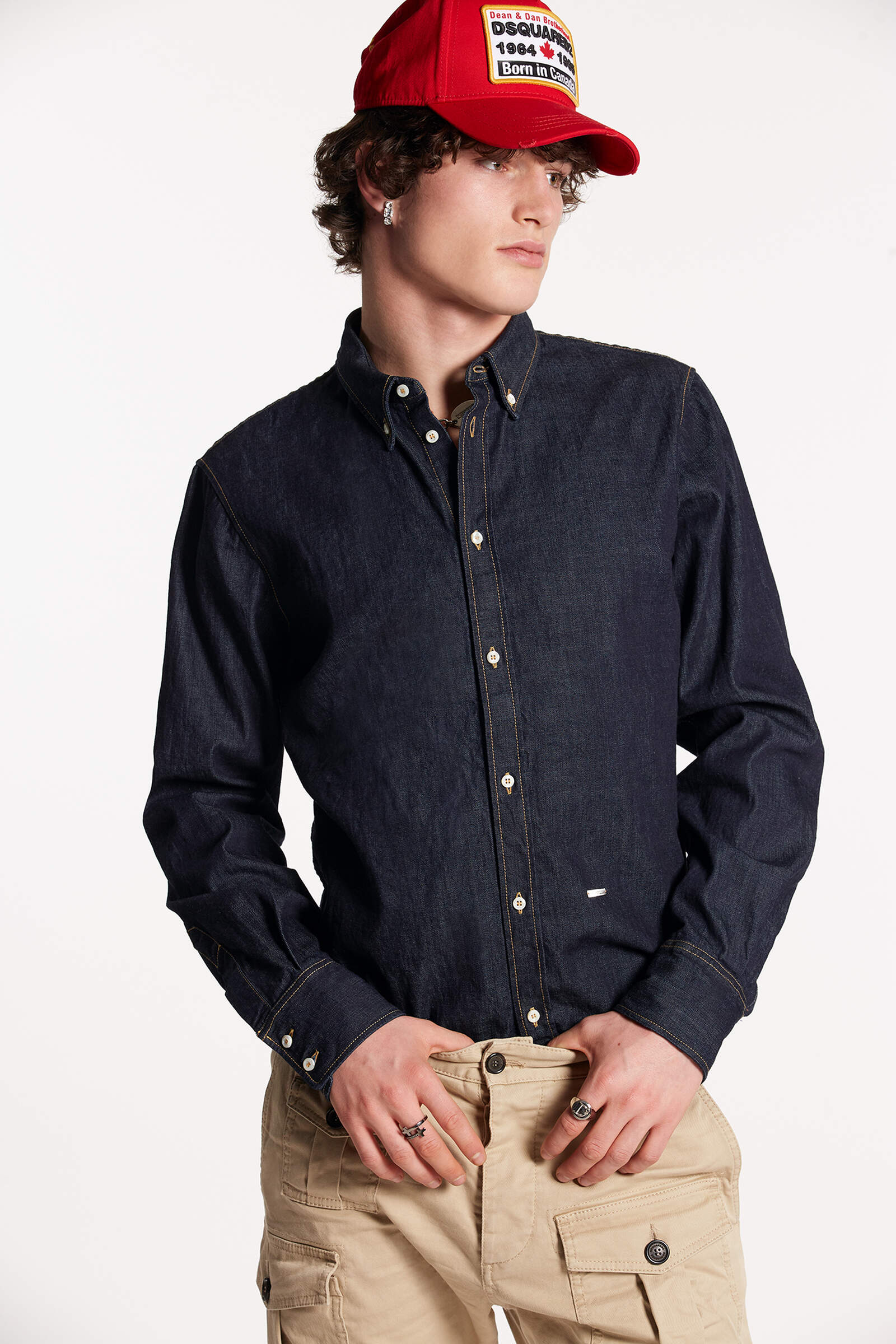 DSQUARED2 Dean B.D. Jeans Shirt in Dark Navy 52