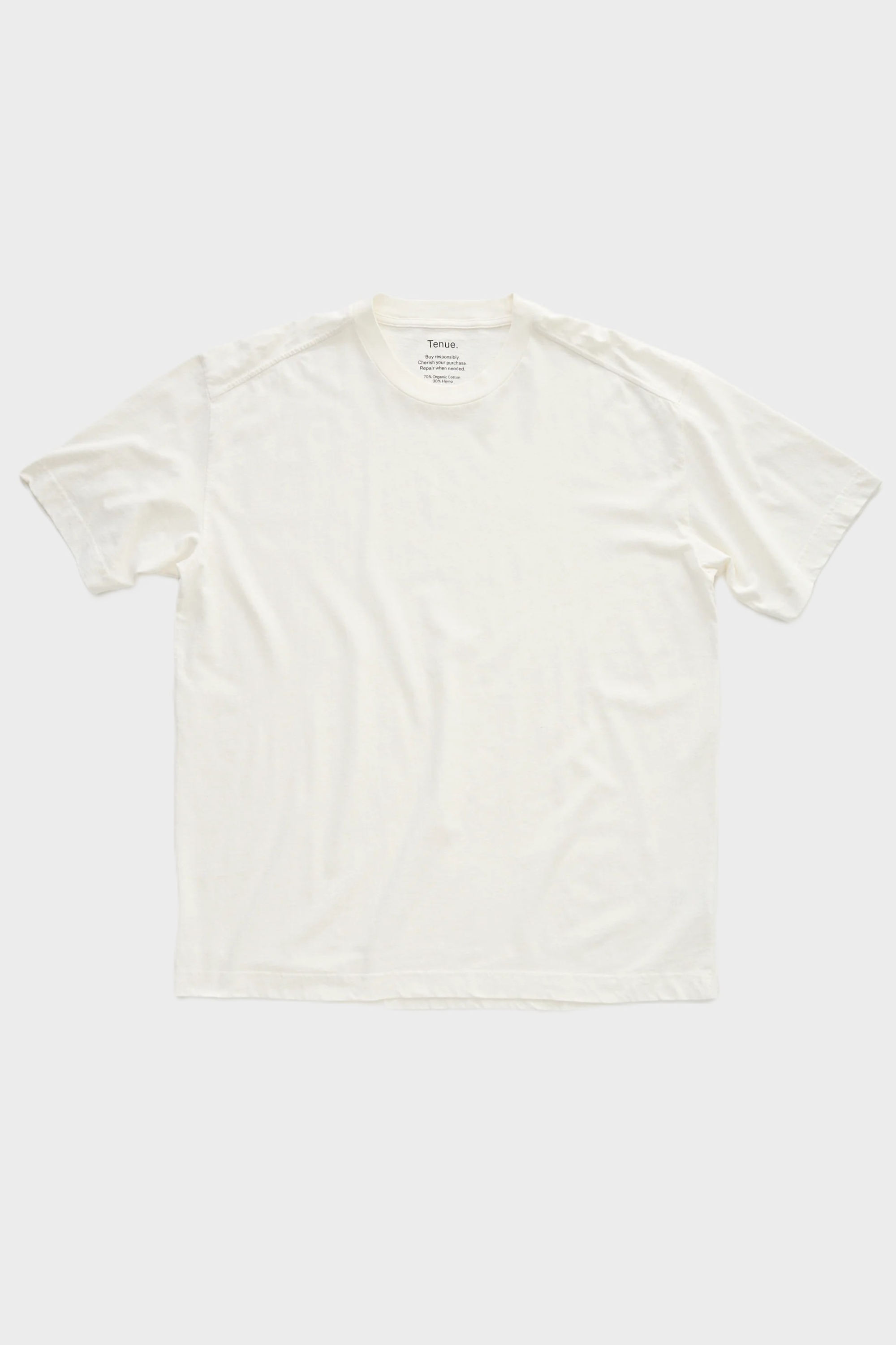 TENUE. Bruce Light Weight Oversize T-Shirt in Vintage White