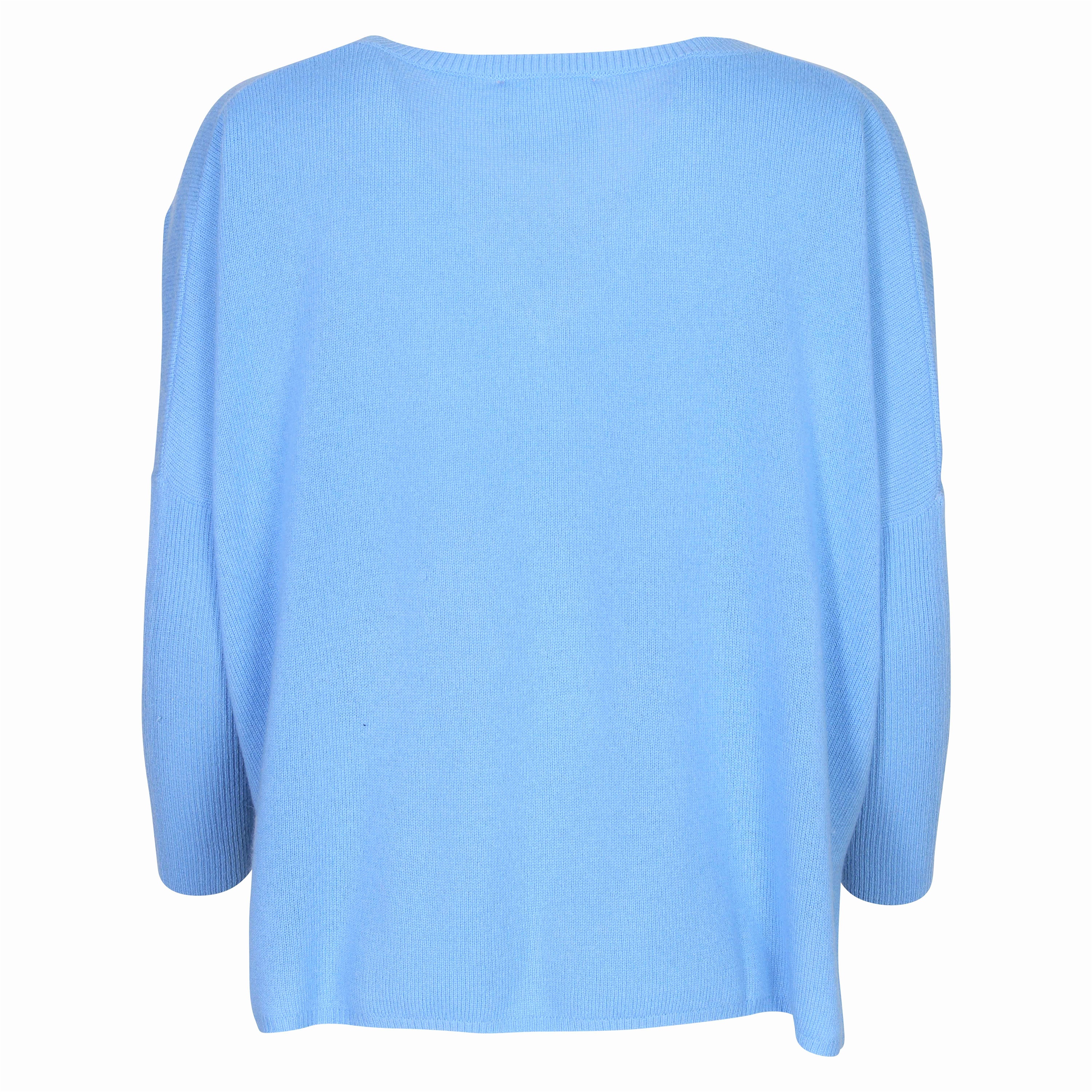 Absolut Cashmere Poncho Sweater in Azur Blue L