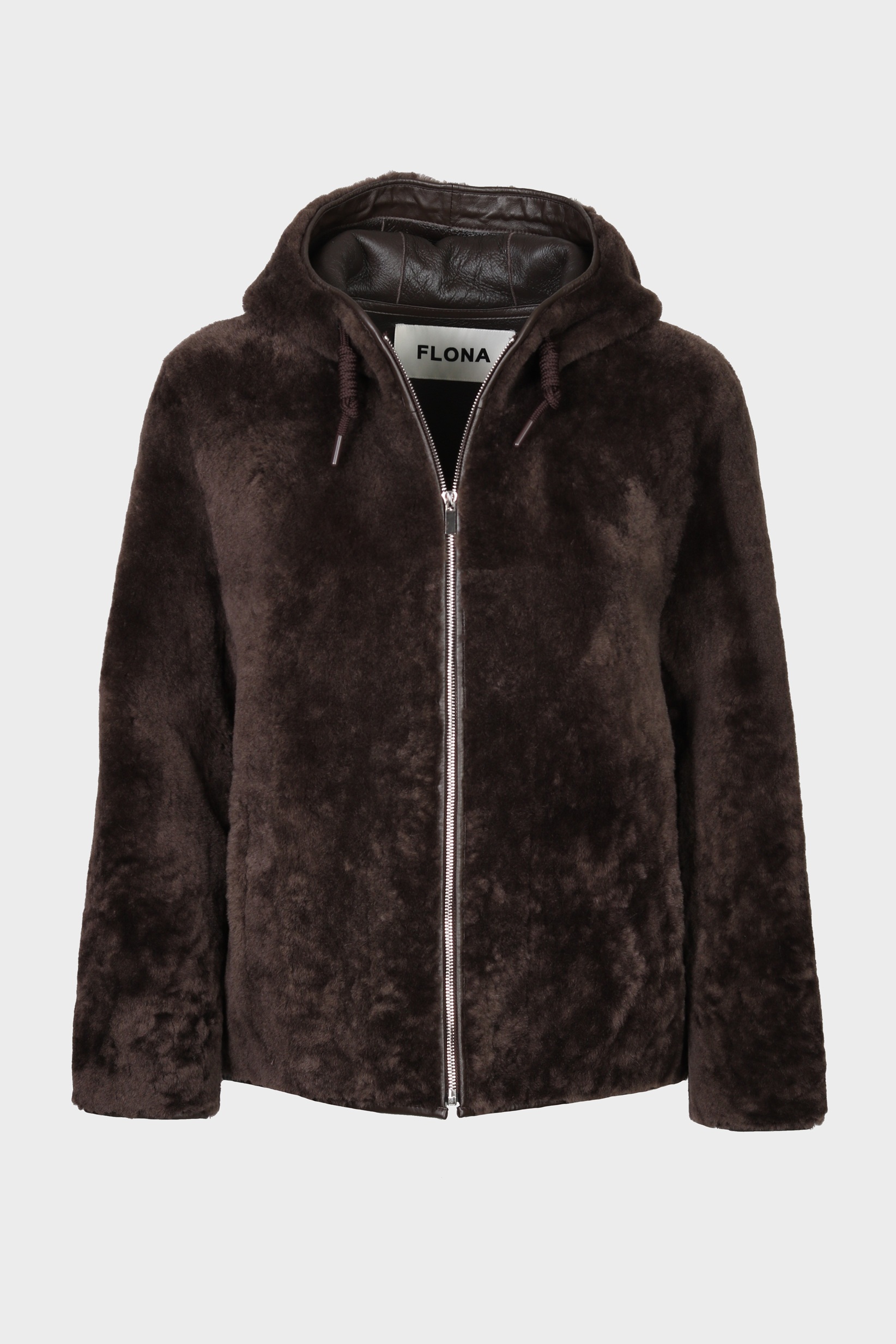 FLONA Shearling Jacket in Brown