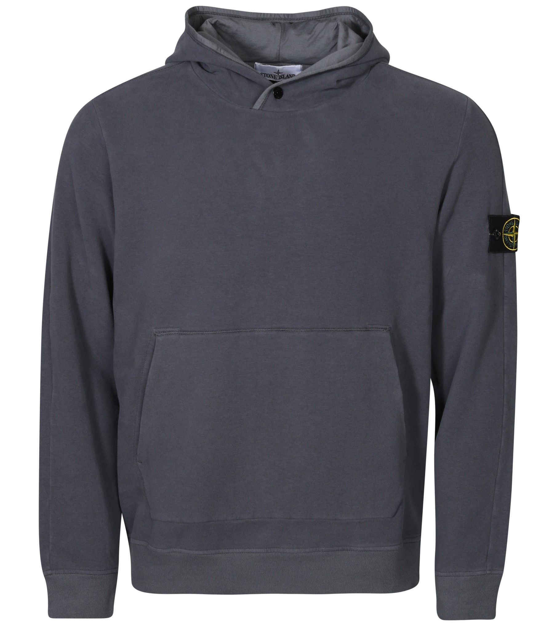 STONE ISLAND Soft Stretch Sweat Hoodie in Dark Grey