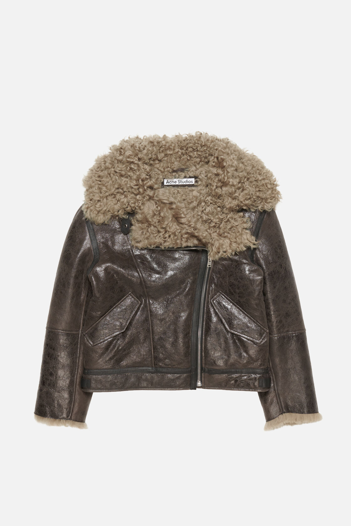 ACNE STUDIOS Shearling Jacket in Brown