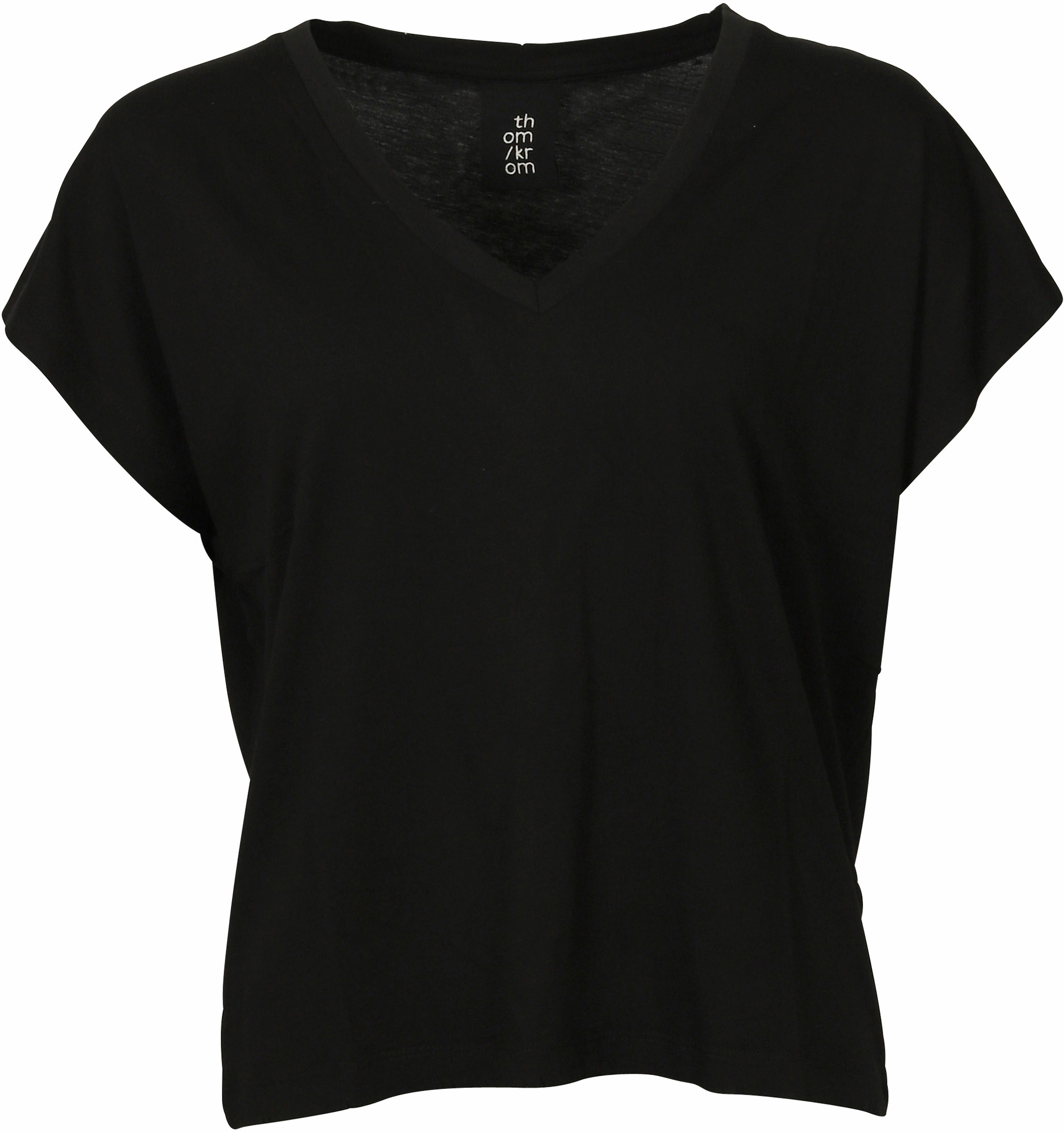 Thom Krom V Neck T-Shirt Black