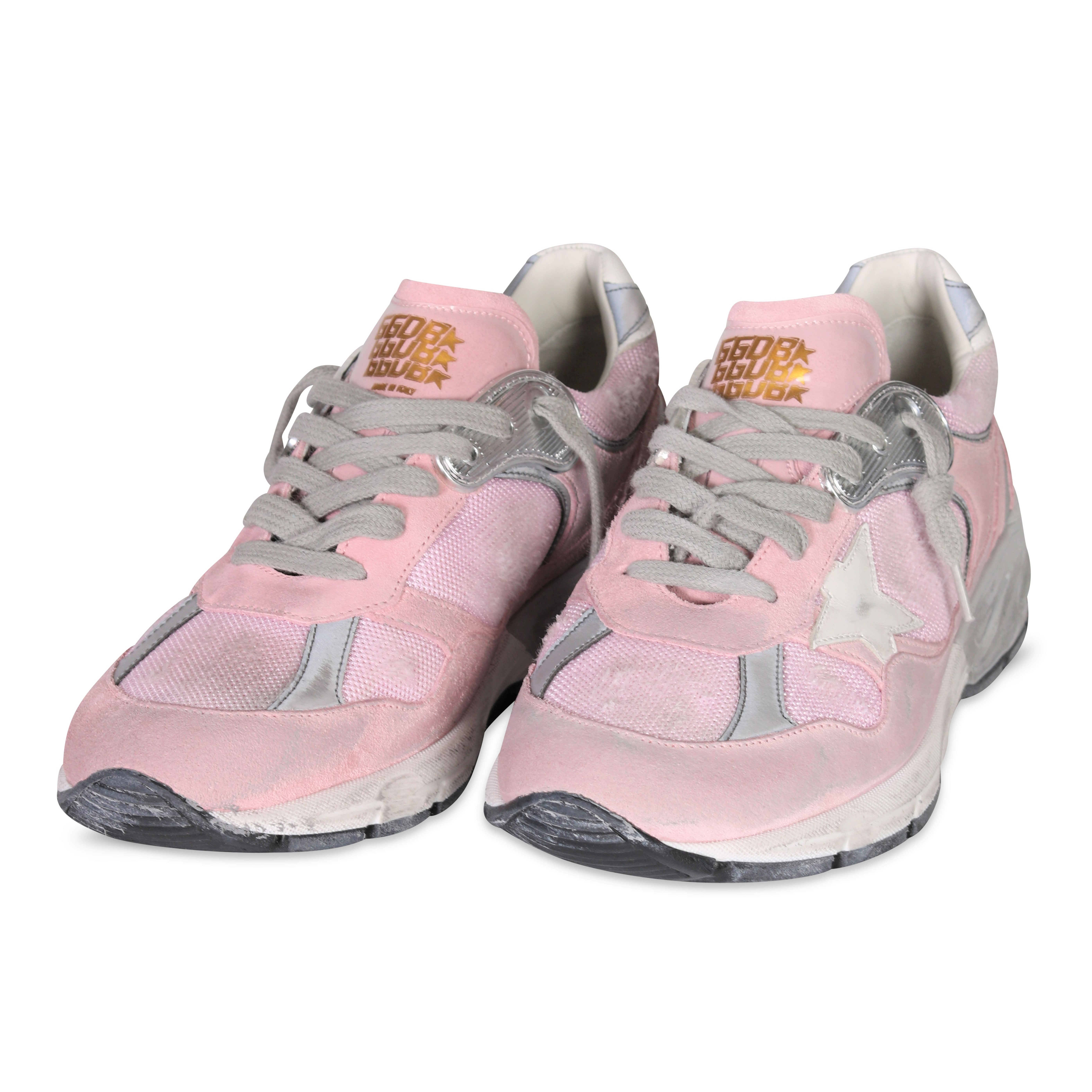 Golden Goose Sneaker Running Dad Star in Pink White