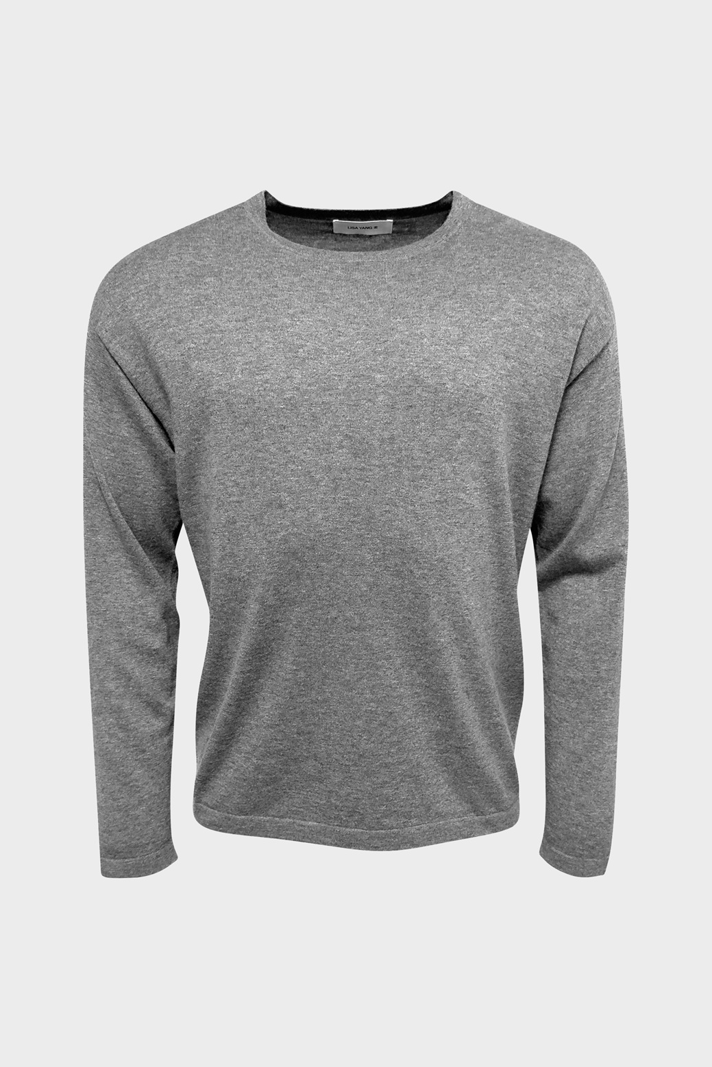 LISA YANG Theodore Cotton/Cashmere Sweater in Grey
