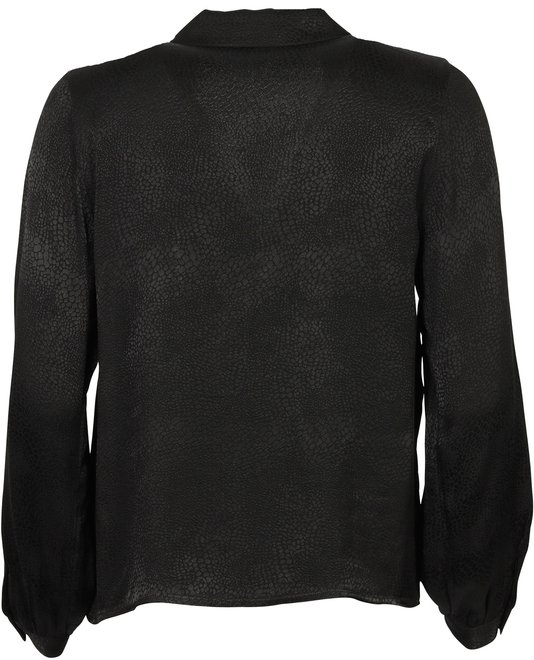 Anine Bing Silk Blouse Lilah Black Snake Print