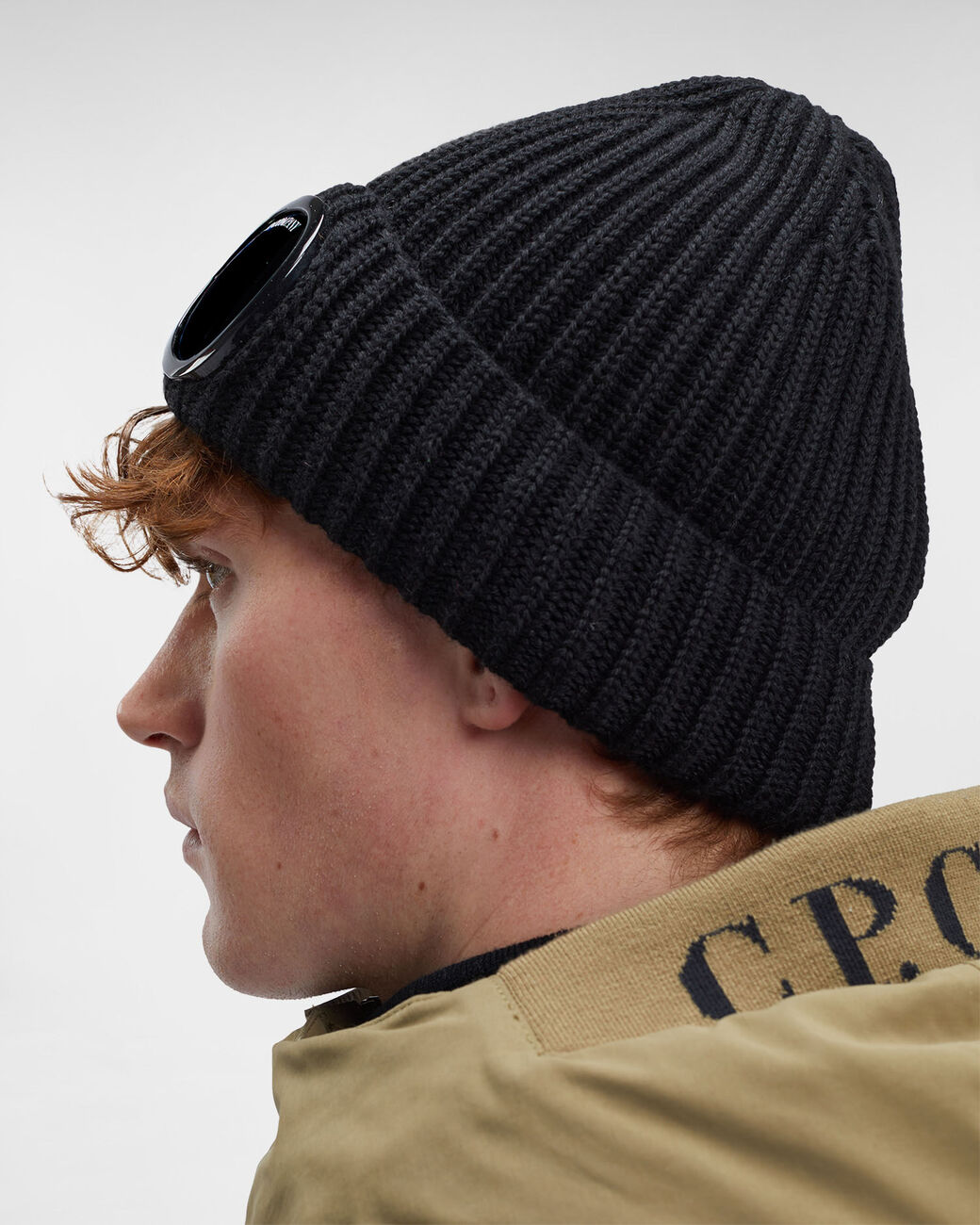 C.P. COMPANY Knit Cap in Black