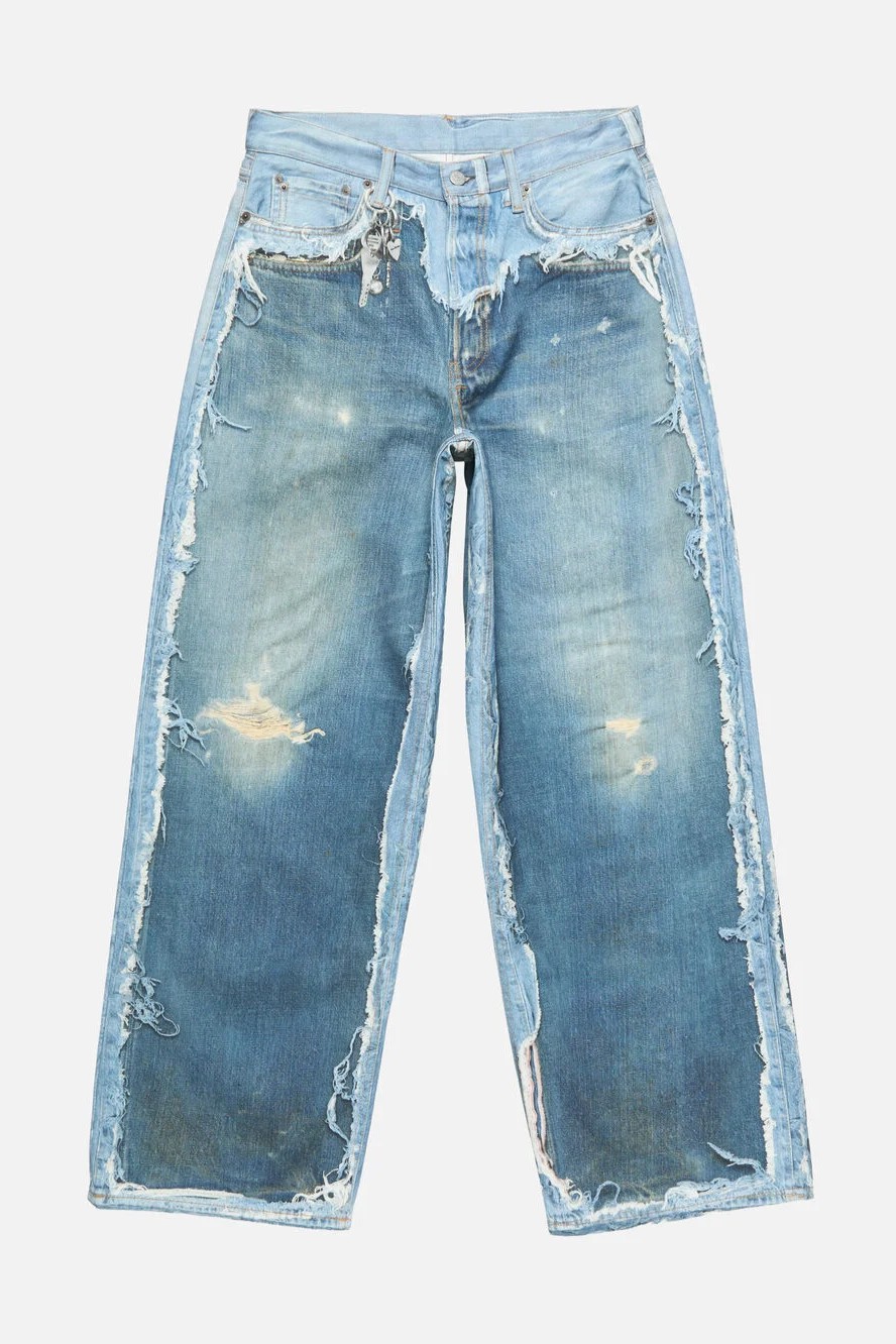 ACNE STUDIOS 1981 Baggy Fit Printed Demin Pant Regular Length