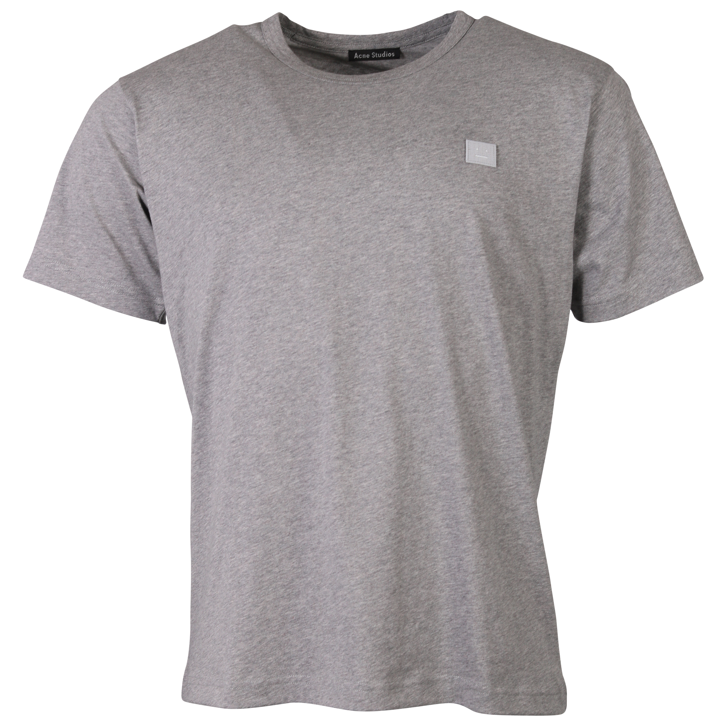 Unisex Acne Studios T-Shirt Nash Face Light Grey Melange