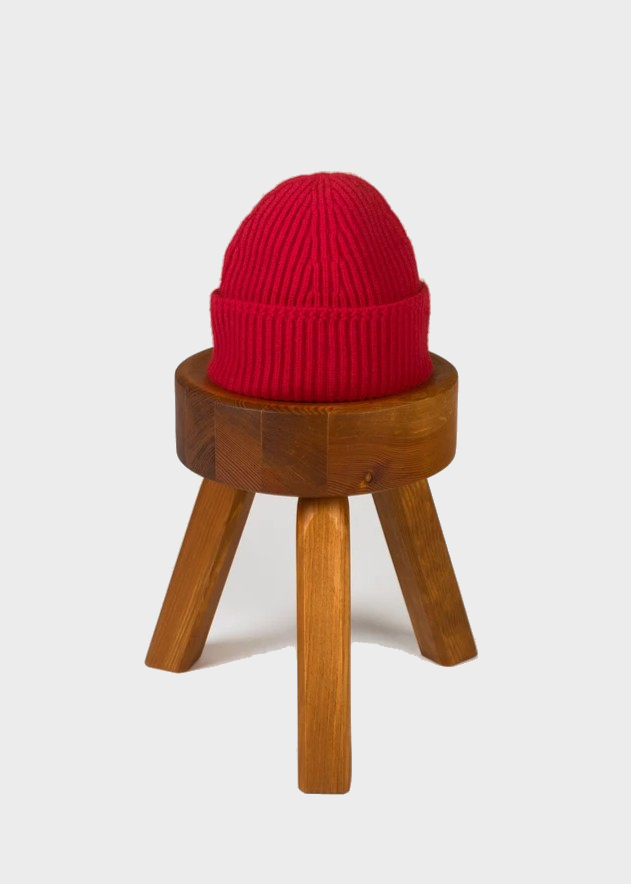 YACAIA Merino/Cashmere Beanie in Red