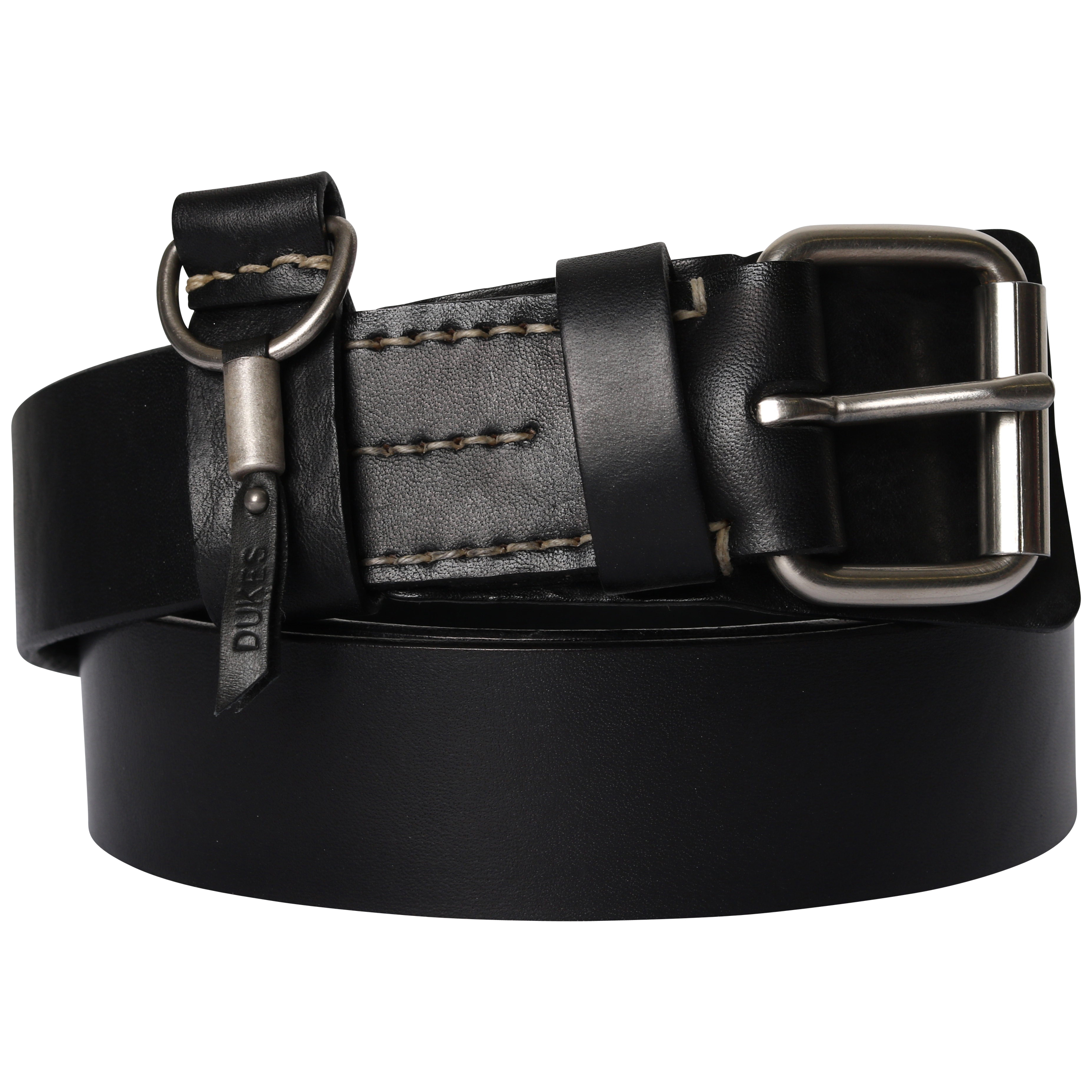 Dukes Heritage Leather Belt Black