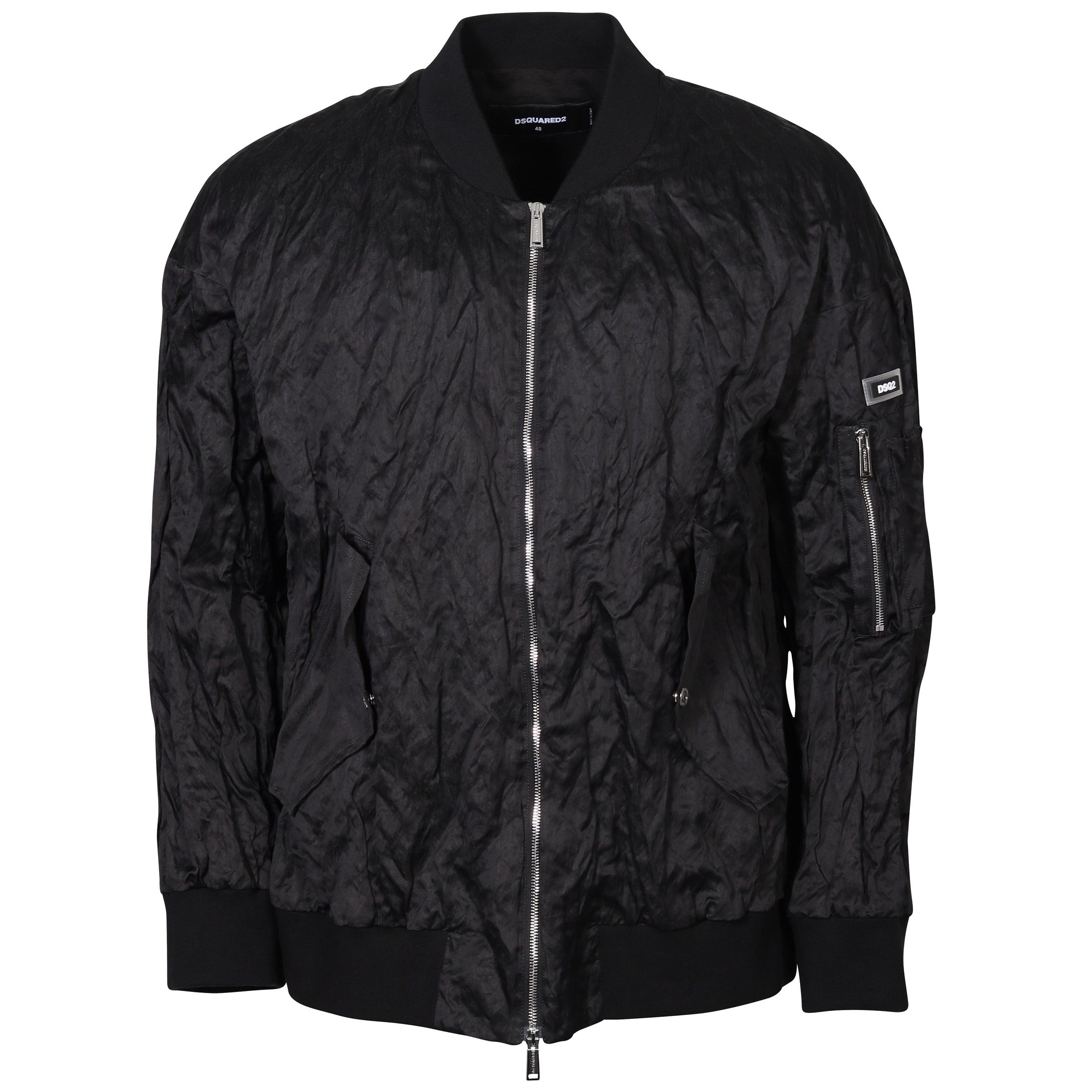 DSQUARED2 Crincled Bomberjacket in Black 46