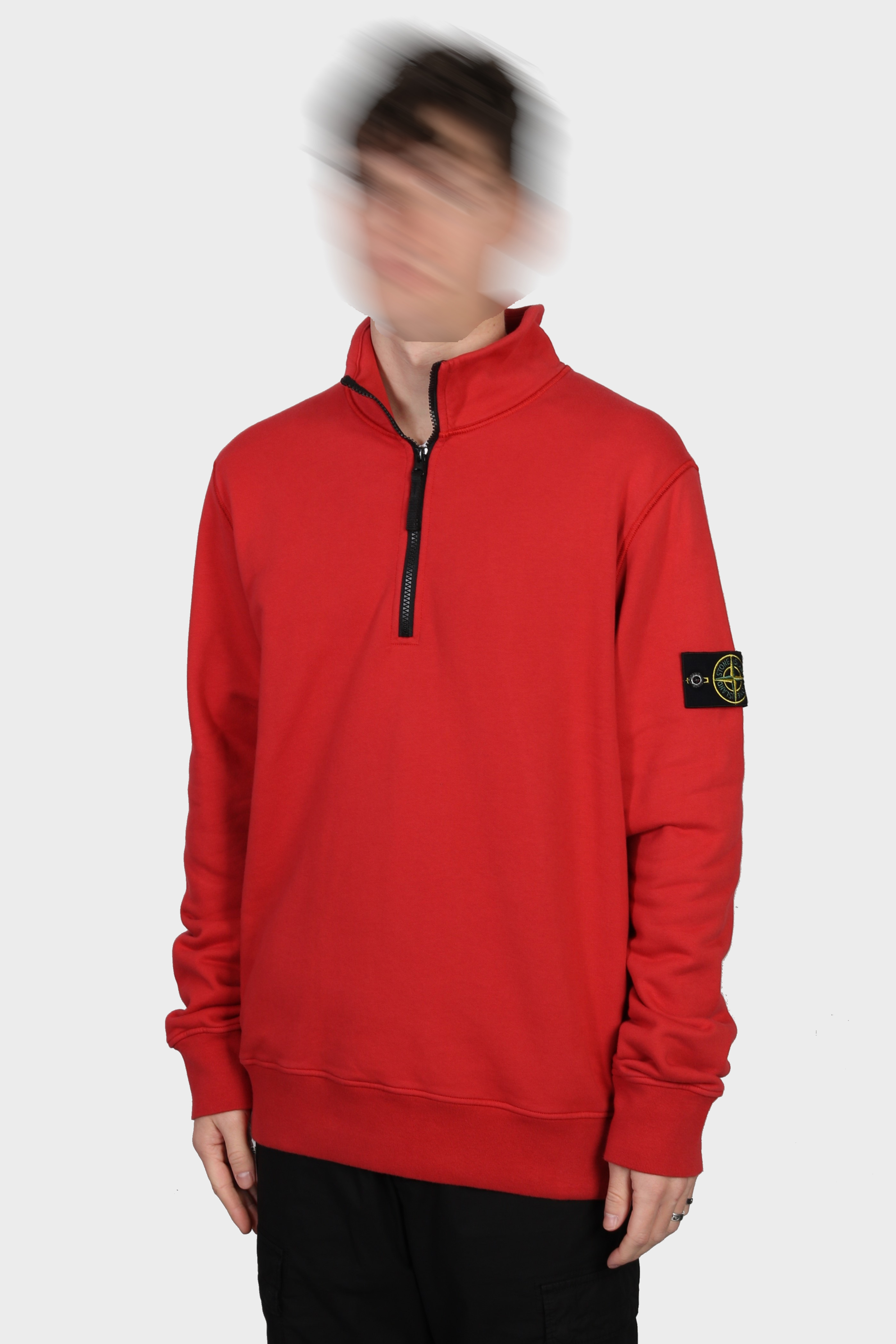 STONE ISLAND Half Zip Sweatshirt in Red S