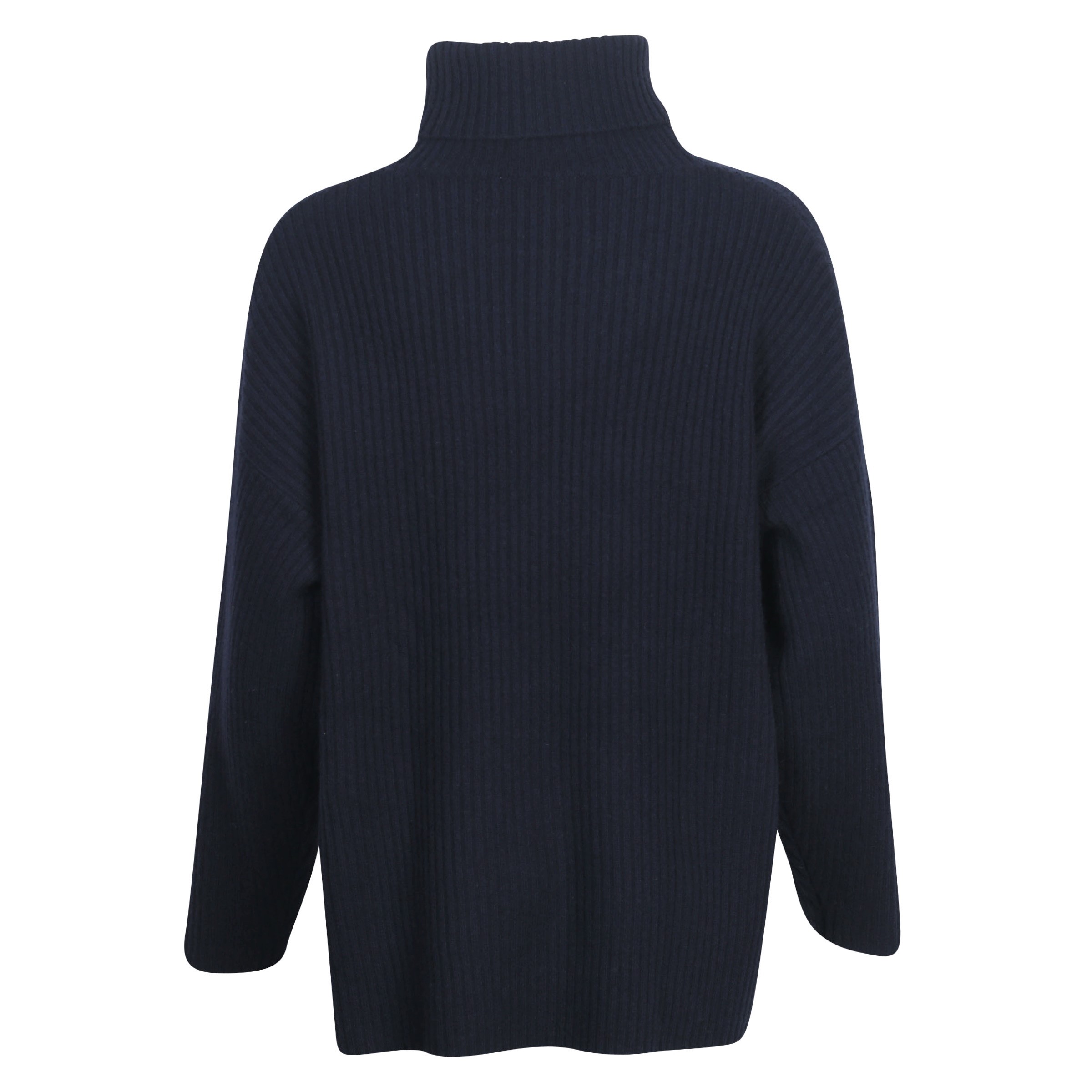 Flona Cashmere Turtle Neck Sweater in Navy