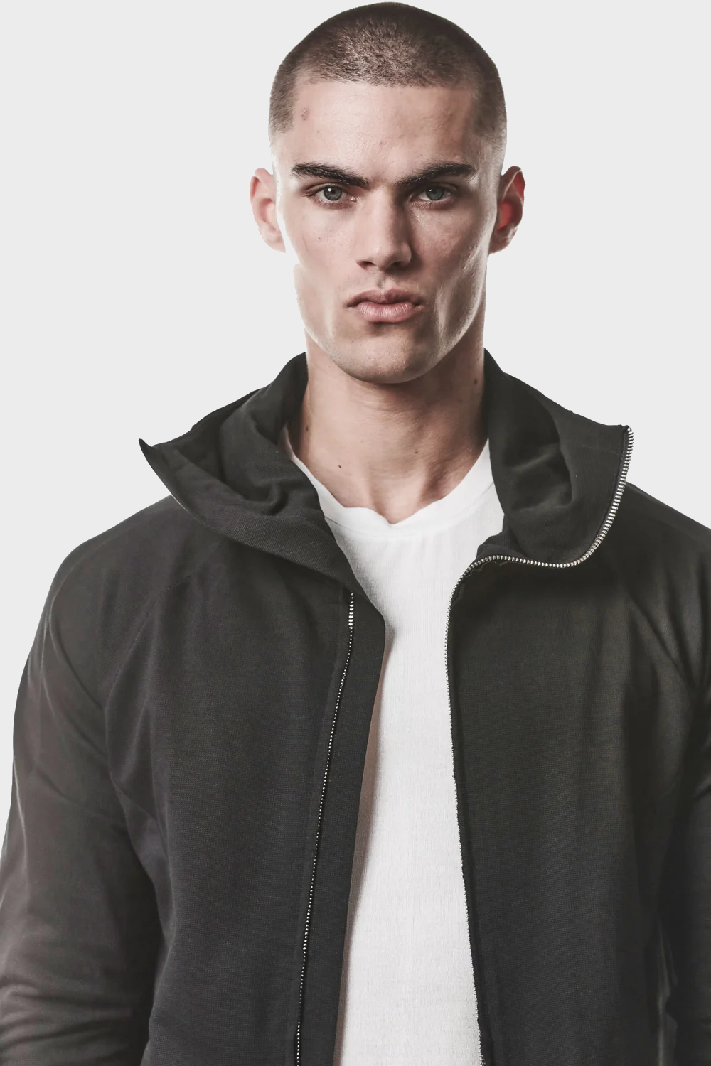 THOM KROM Zip Hoodie in Black