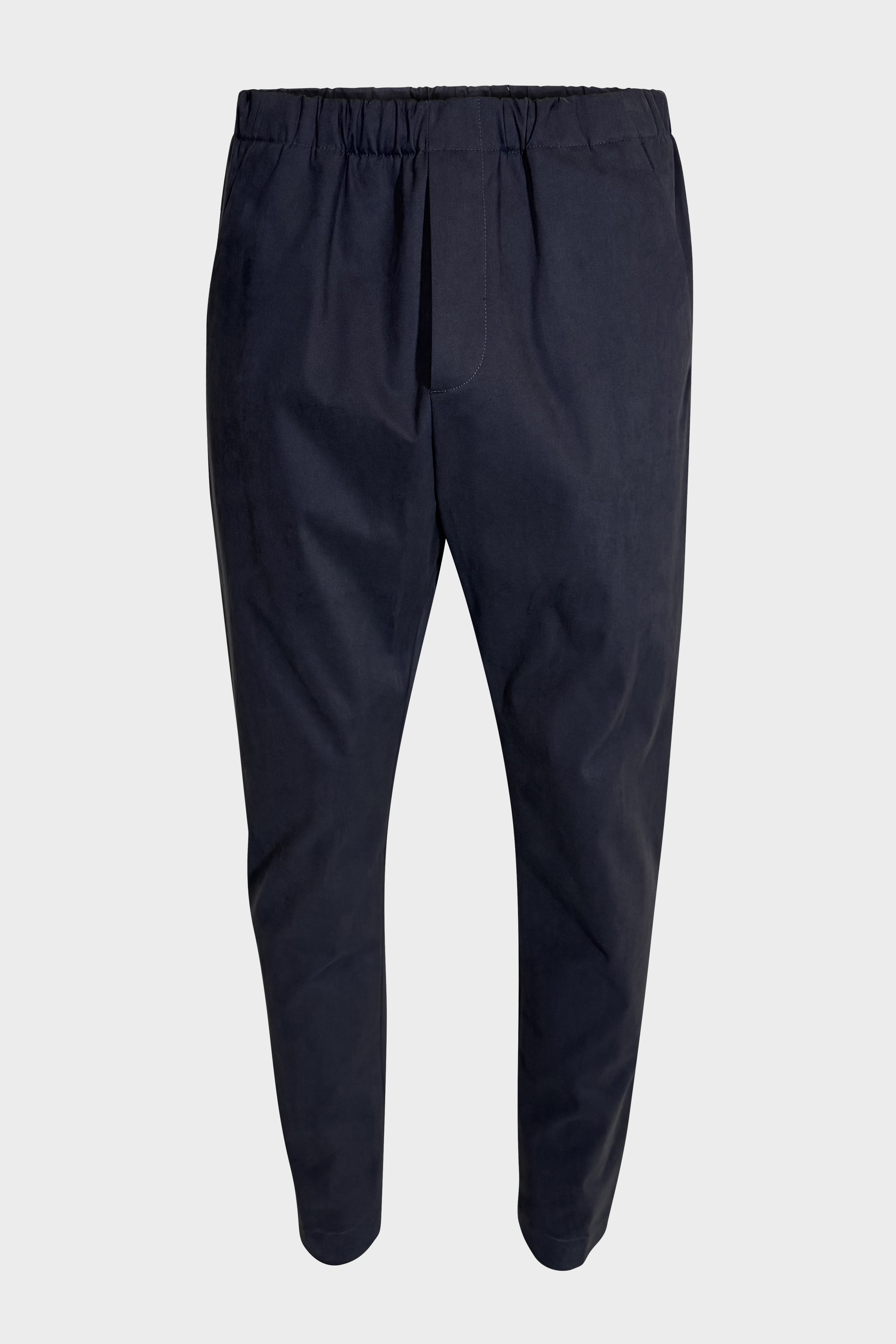 NINE:INTHE:MORNING Carrot Relaxed Fit Soft Cotton Pant in Dusty Blue