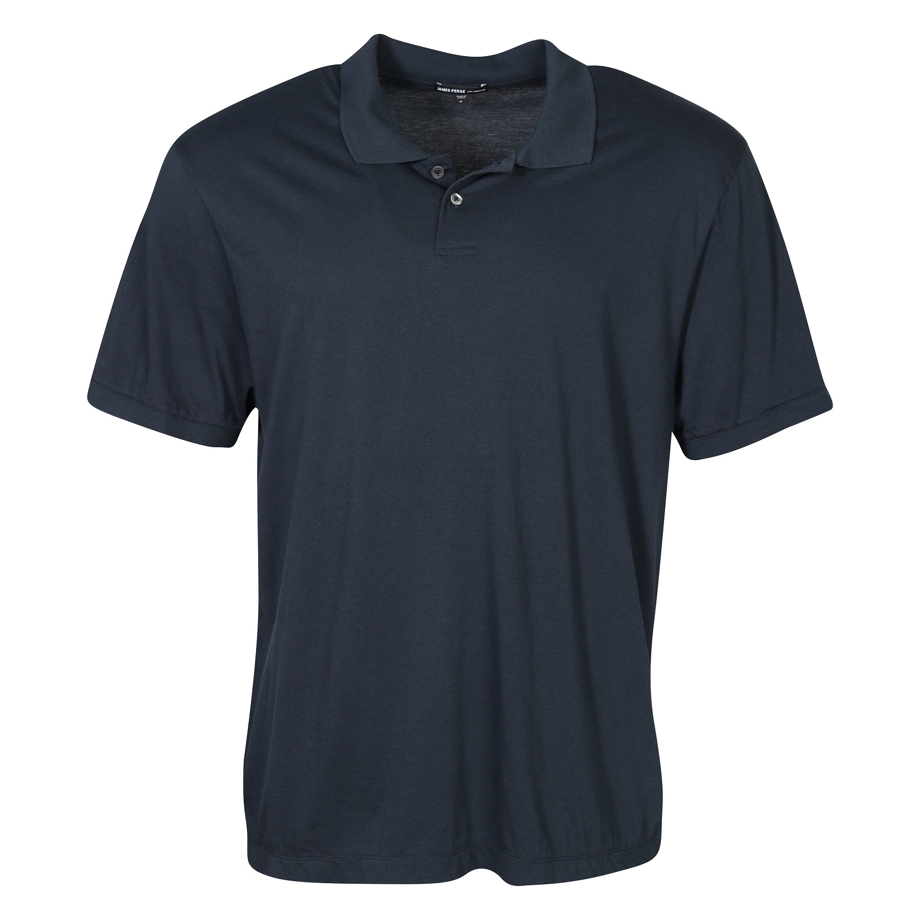 James Perse Elevated Lotus Jersey Polo in French Navy James Perse Elevated Lotus Jersey Polo in French Navy