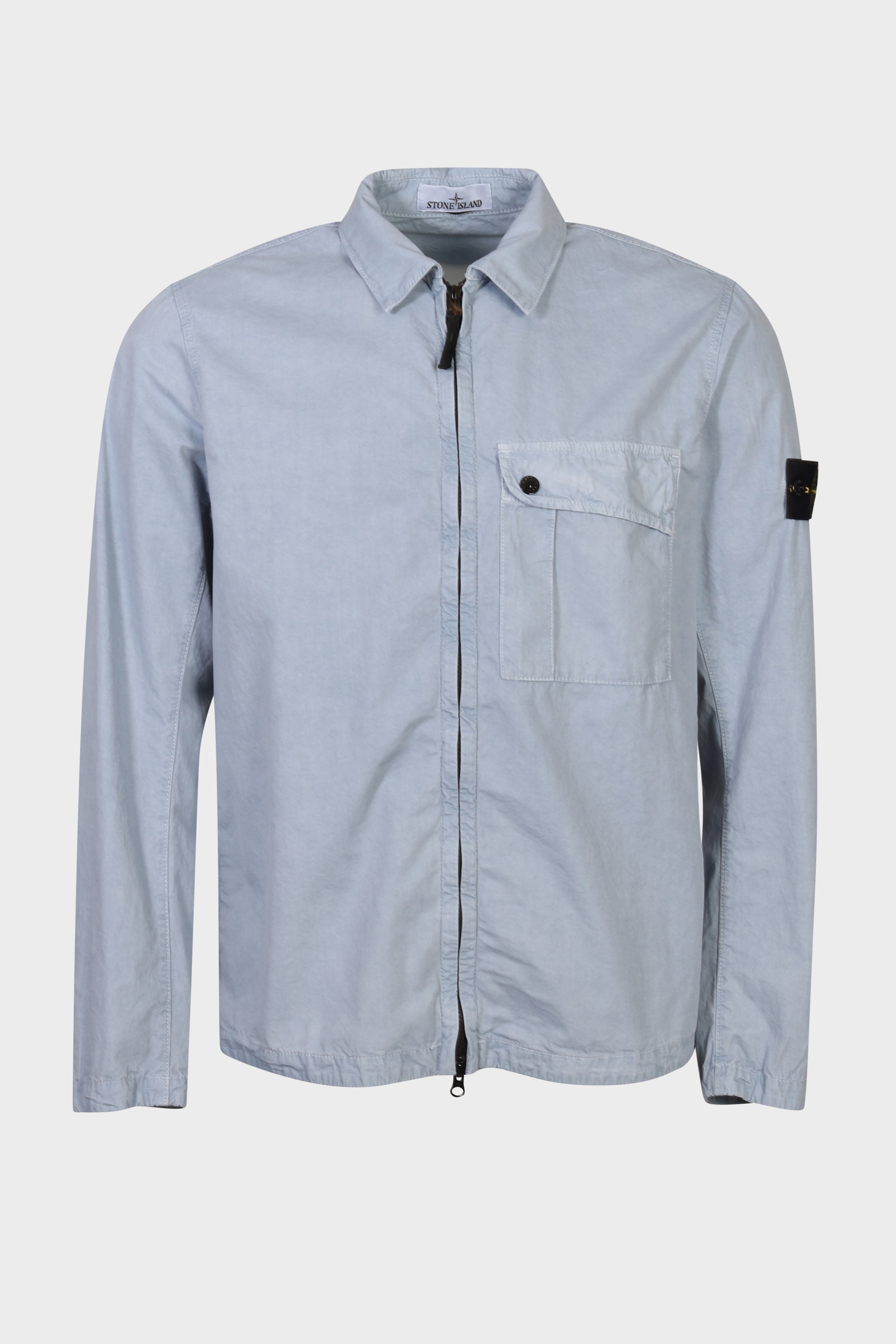 STONE ISLAND Overshirt in Washed Sky Blue XXL