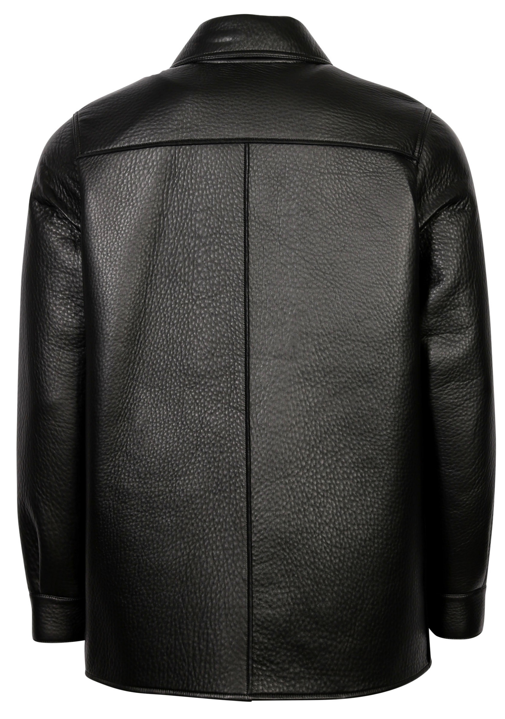 Acne Studios Leather Shirt Jacket Lopris Bond Black