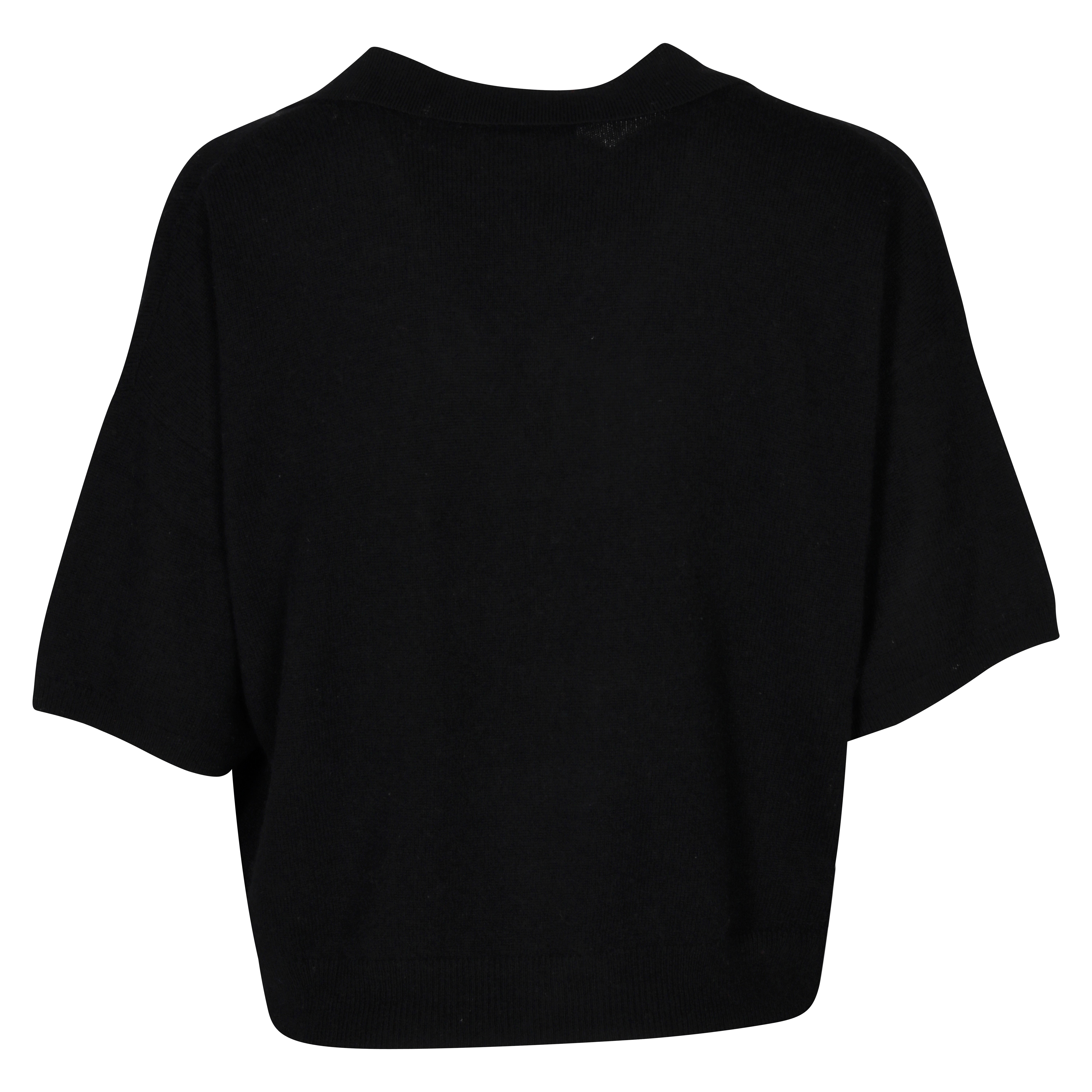 Absolut Cashmere Polo Short Sleeve in Black