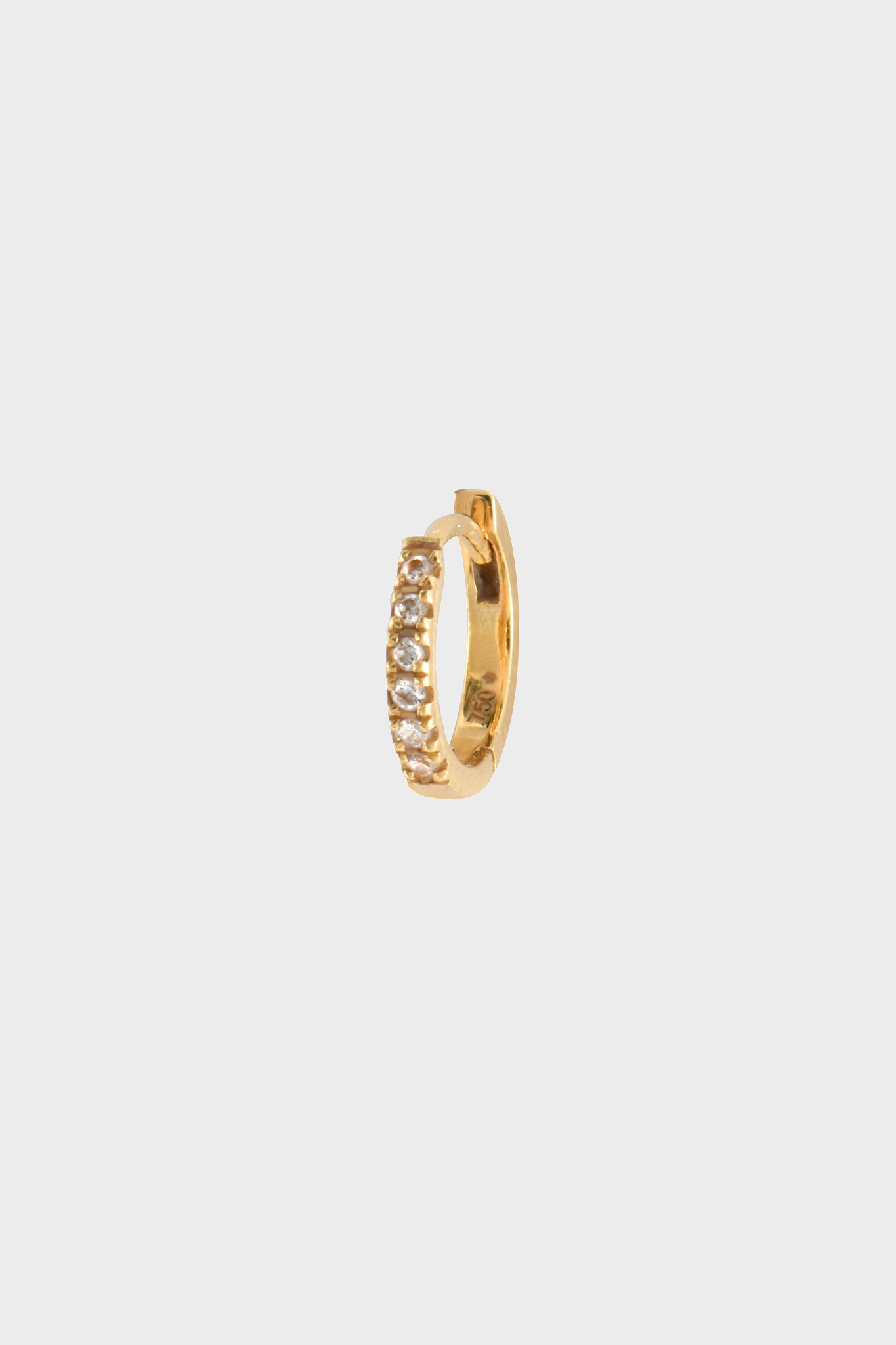 FEIDT PARIS Hoop Earring 18K Gold with 6 Diamonds