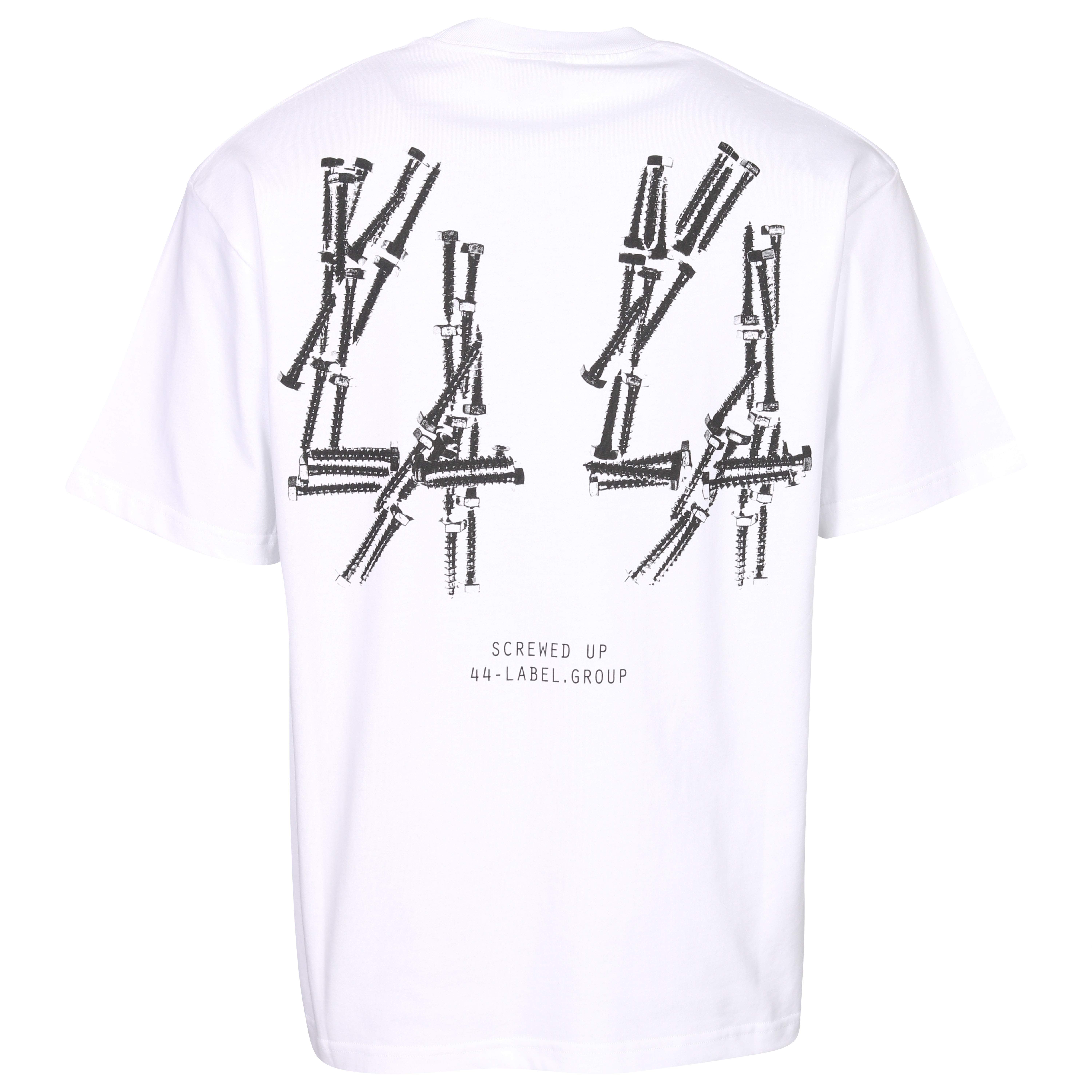 44 Label Group Utility T-Shirt in White/Black Backprint