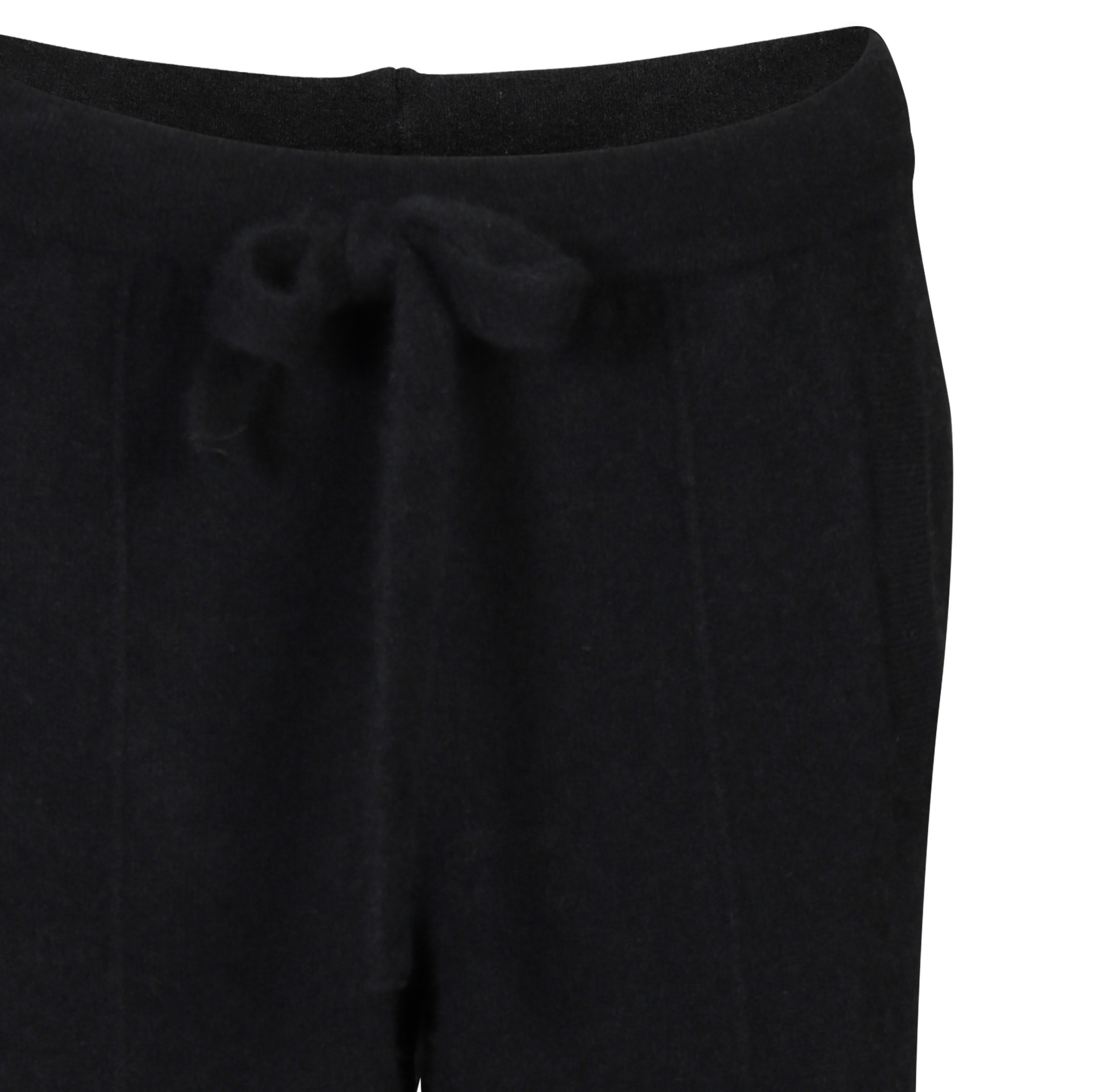 Laneus Soft Cashmere Wide Leg Jogging Pant in Black S