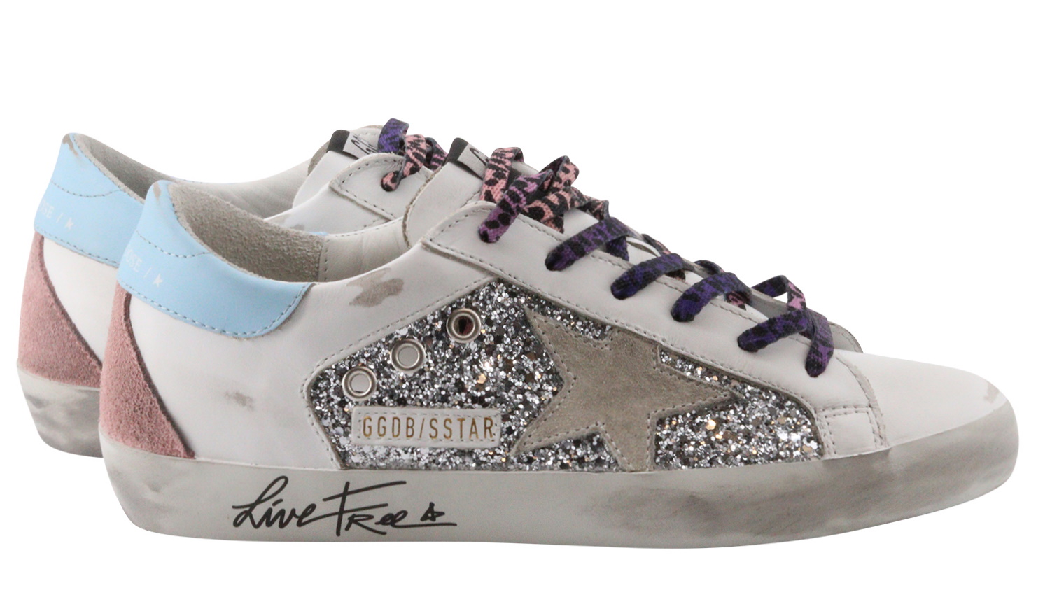 Golden Goose Superstar Glitter And Leather Upper Suede Star
